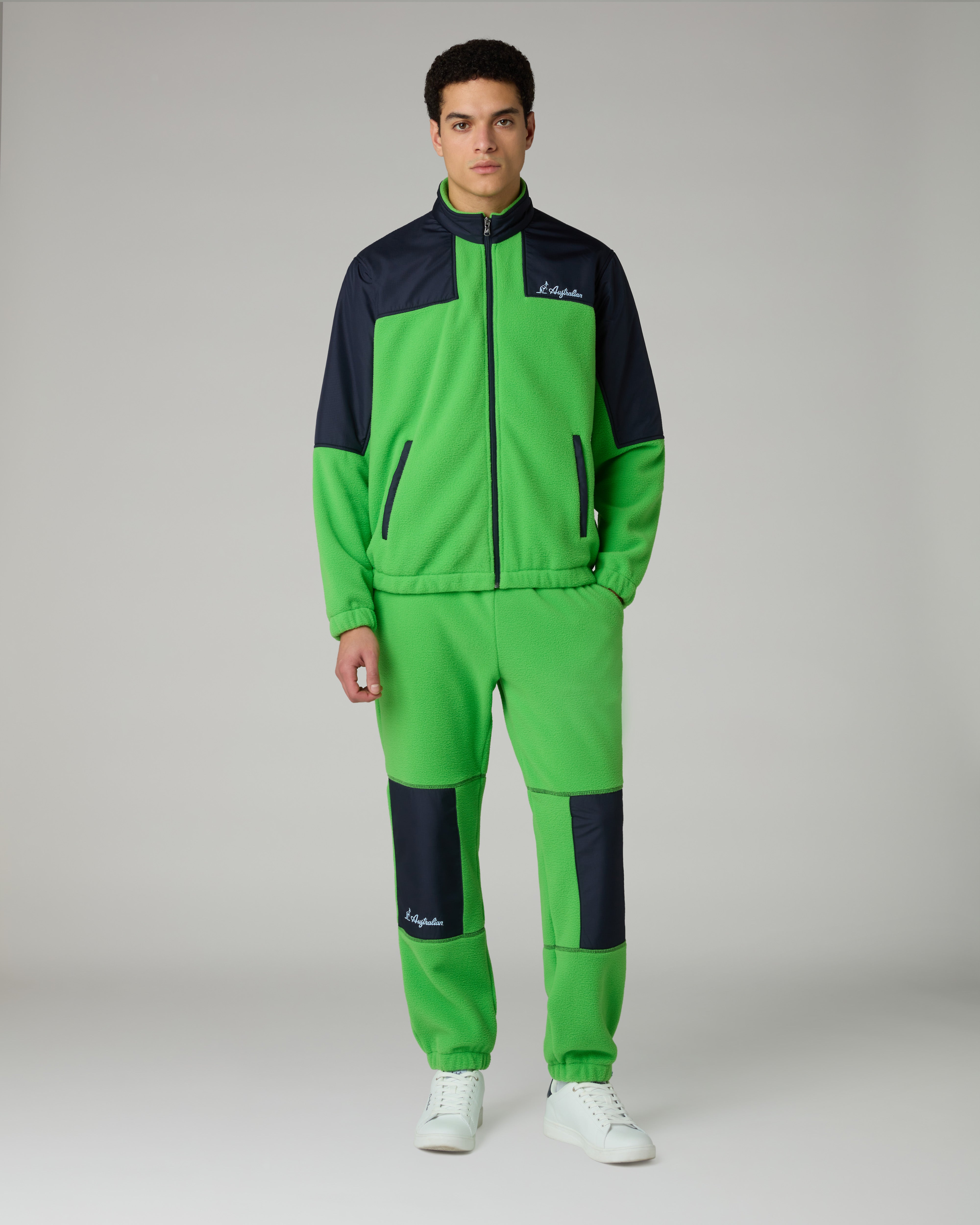 australian-color-block-track-jacket-giacca-pile-full-zip image 2