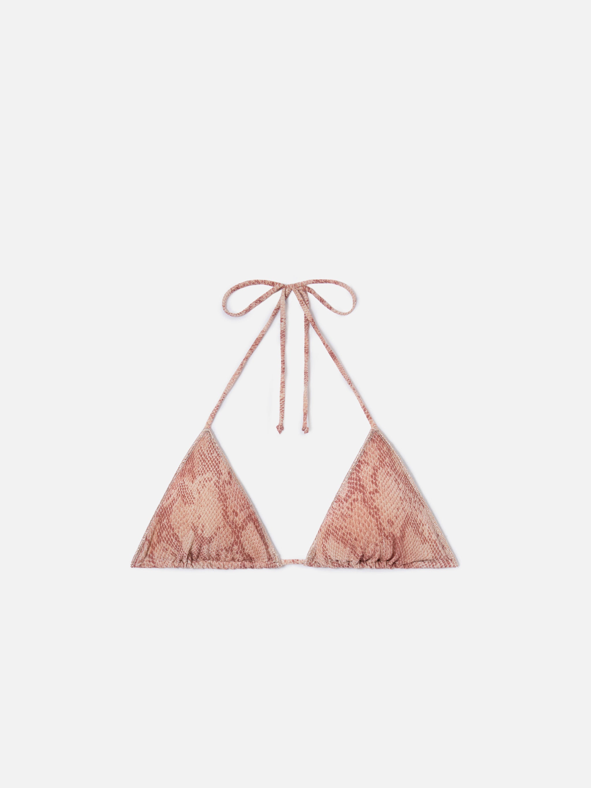 mc2-saint-barth-leah-top-bikini-triangolo-lurex-pitonato-rosa image 1