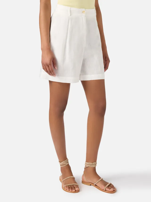 mc2-saint-barth-shorts-maggy-in-lino-bianco-donna image 1