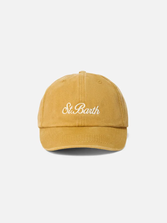 mc2-saint-barth-davis-cappellino-baseball-giallo-ocra-ricamo-saint-barth image 1