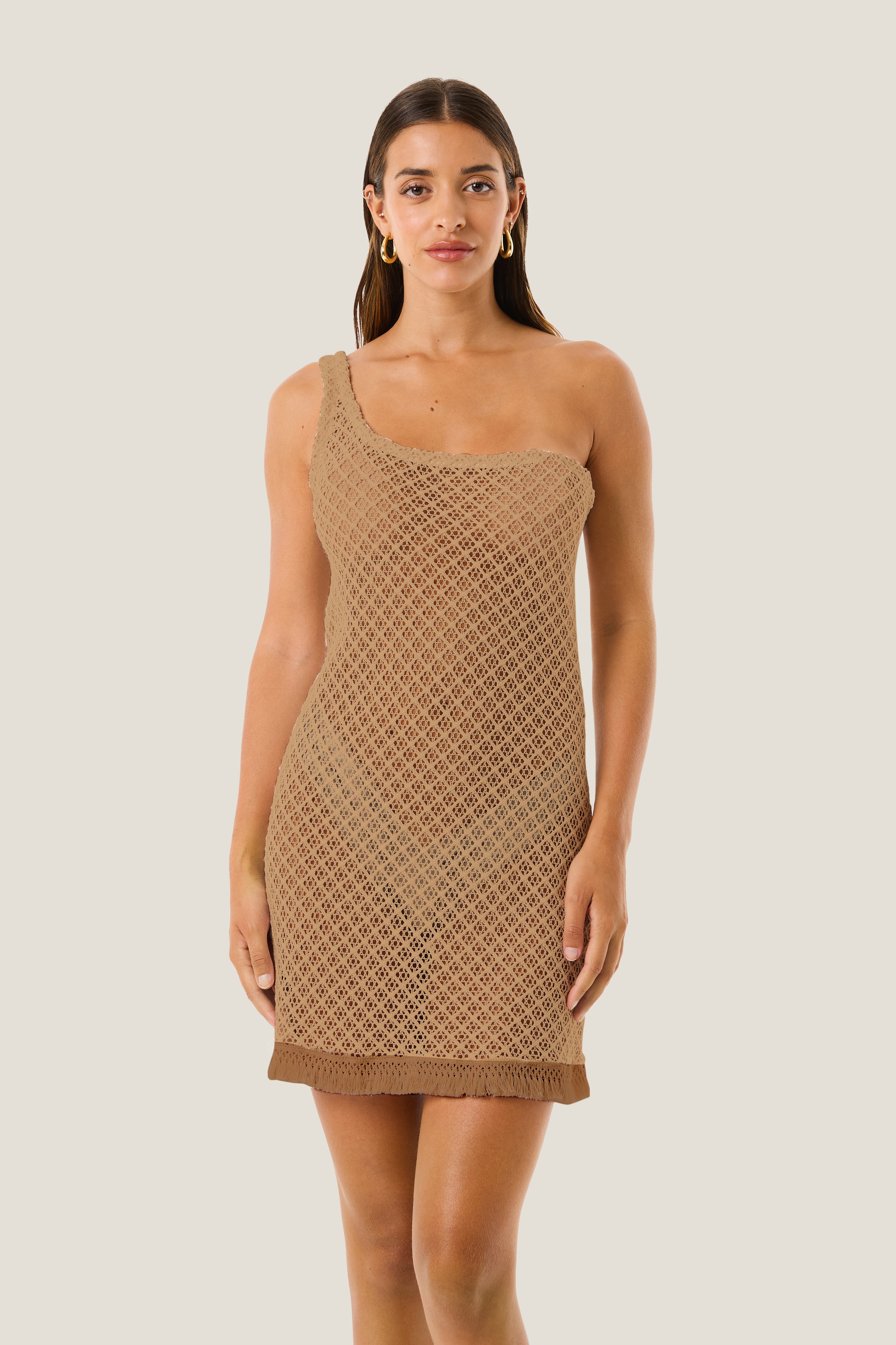4giveness-abito-corto-natural-mesh-cover-up-donna image 3