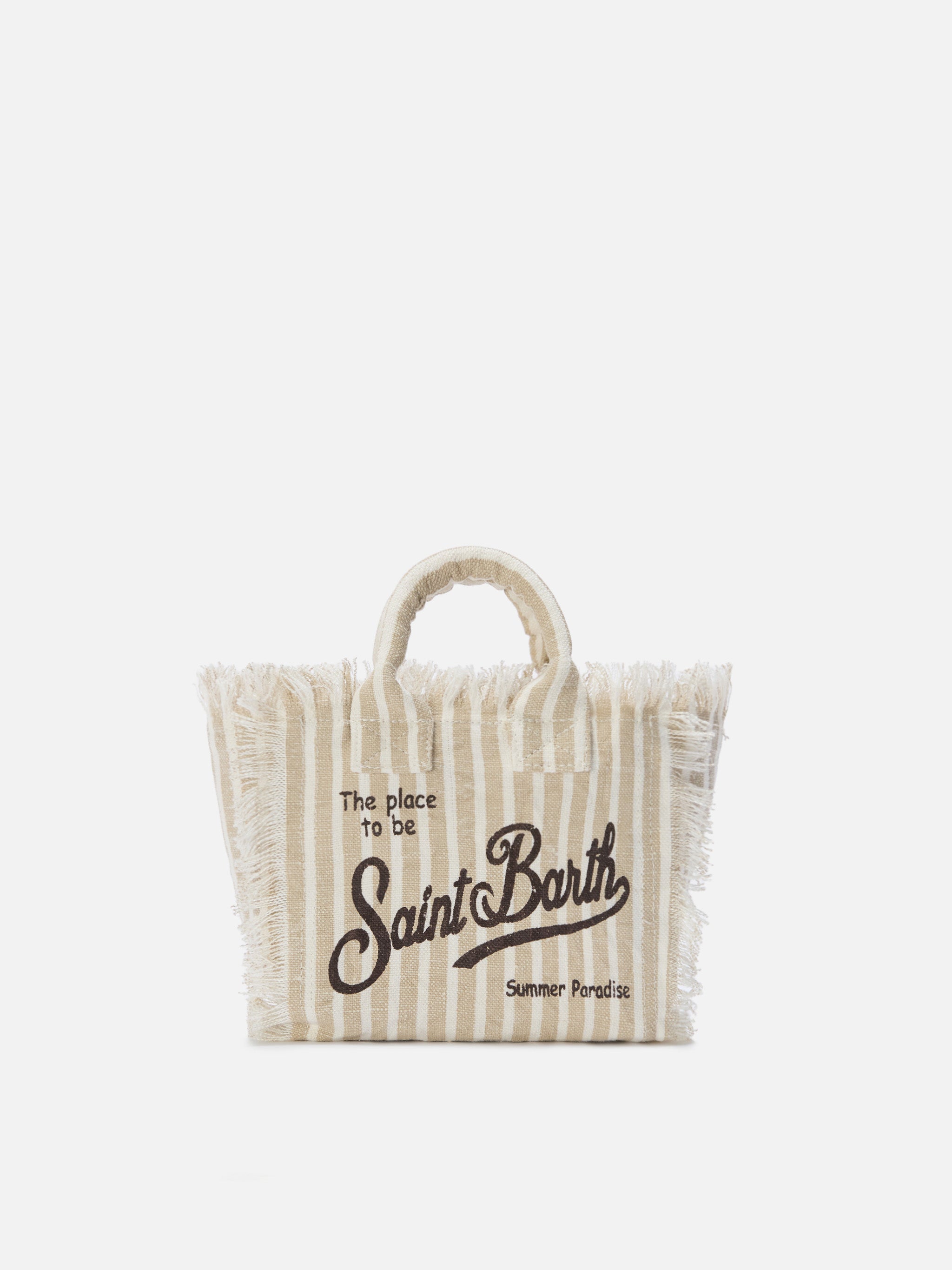 mc2-saint-barth-borsa-vanity-in-lino-a-righe-fini-marroni-e-bianche image 1