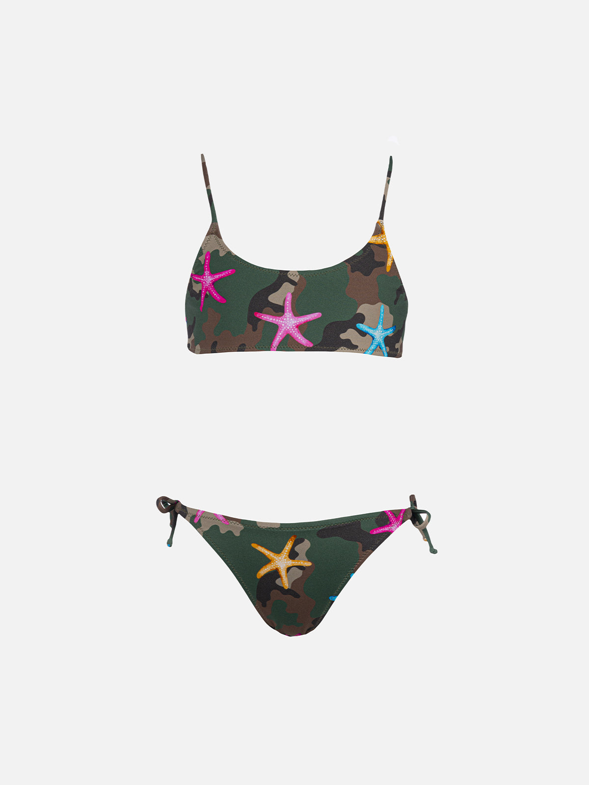 mc2-saint-barth-jaiden-bikini-bralette-bambina-mimetico-con-stella-marina image 1