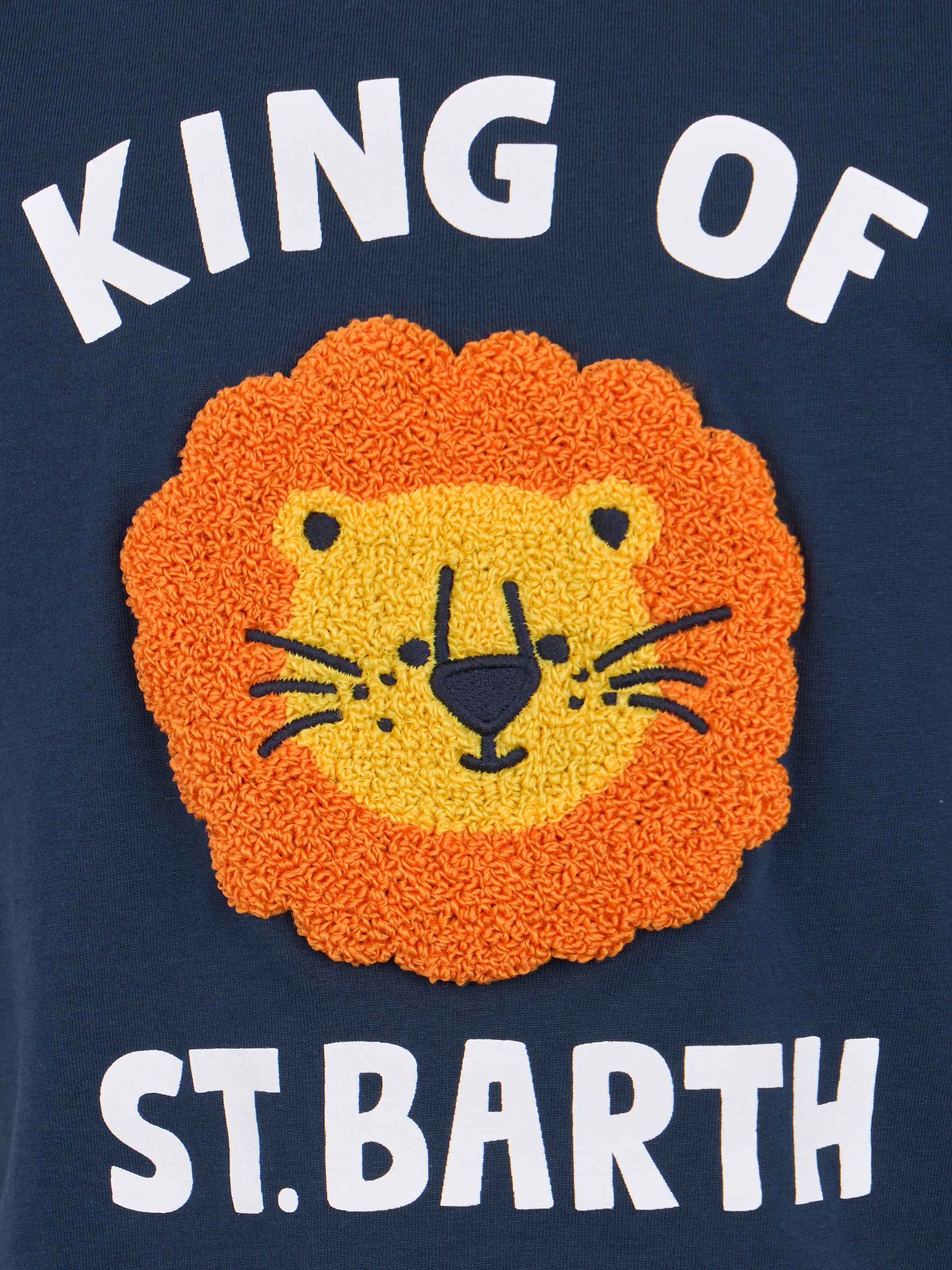 mc2-saint-barth-t-shirt-bambino-boy-in-cotone-blu-king-of-st-barth-patch-spugna image 2