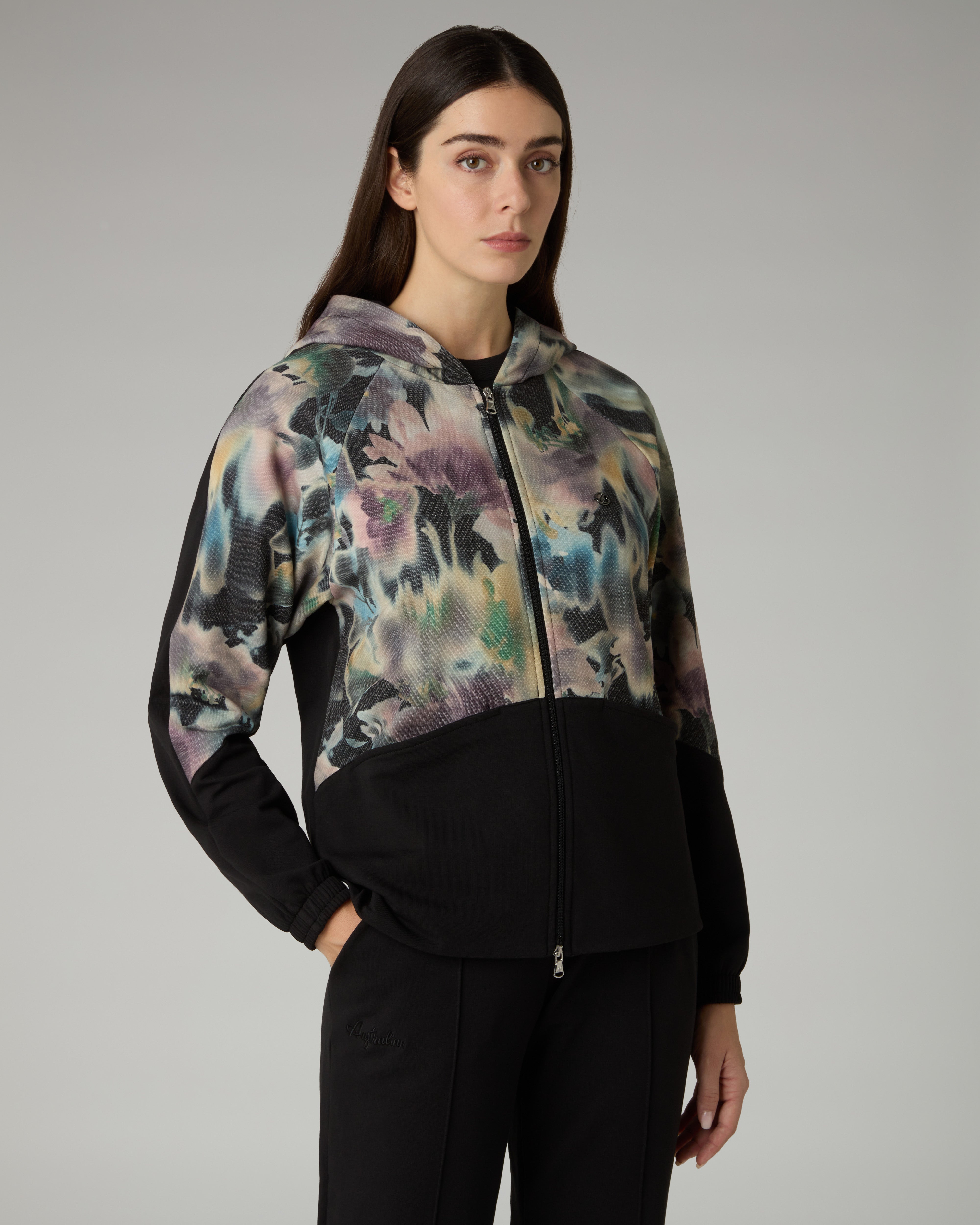 australian-dusty-fleece-tracksuit-tuta-in-felpa-nera-stampata image 3