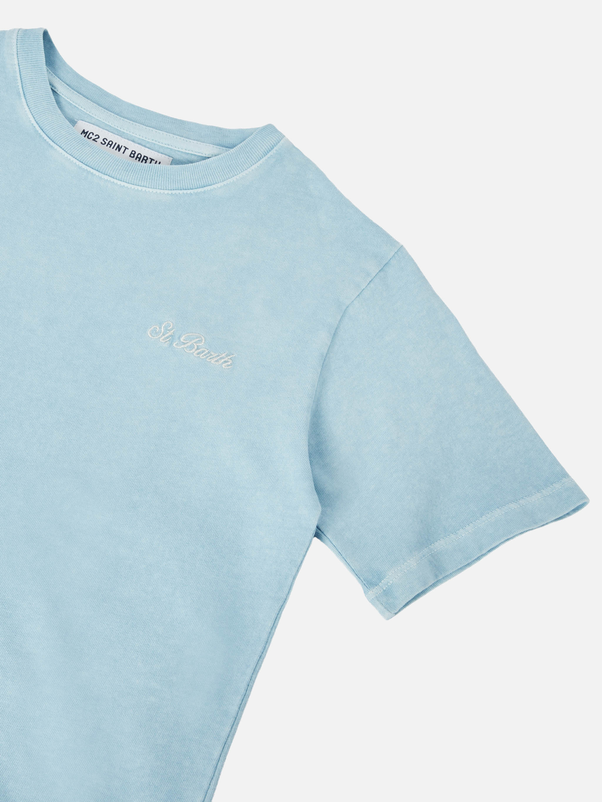 mc2-saint-barth-cameron-t-shirt-bambino-cotone-pesante-azzurro-vintage image 2