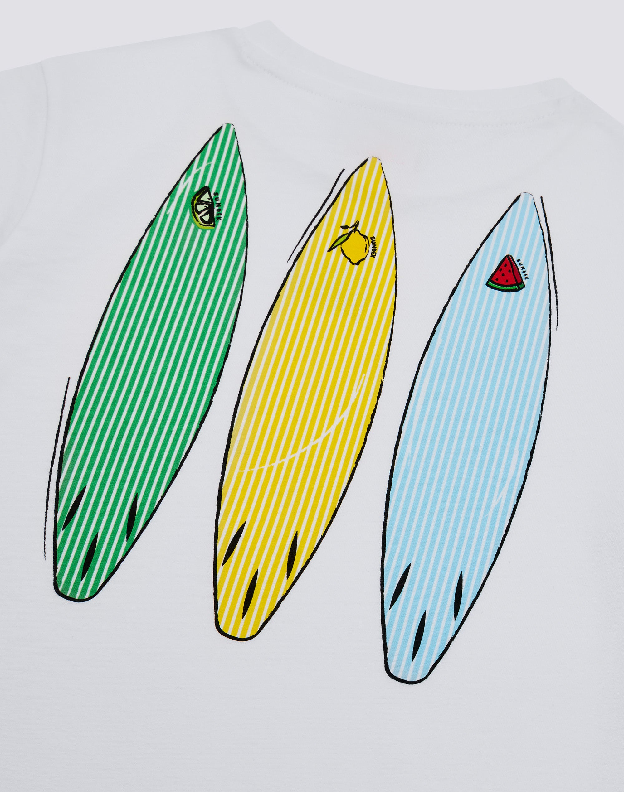 sundek-t-shirt-bambino-manica-corta-stampa-juicy-stripes-surfboard image 3