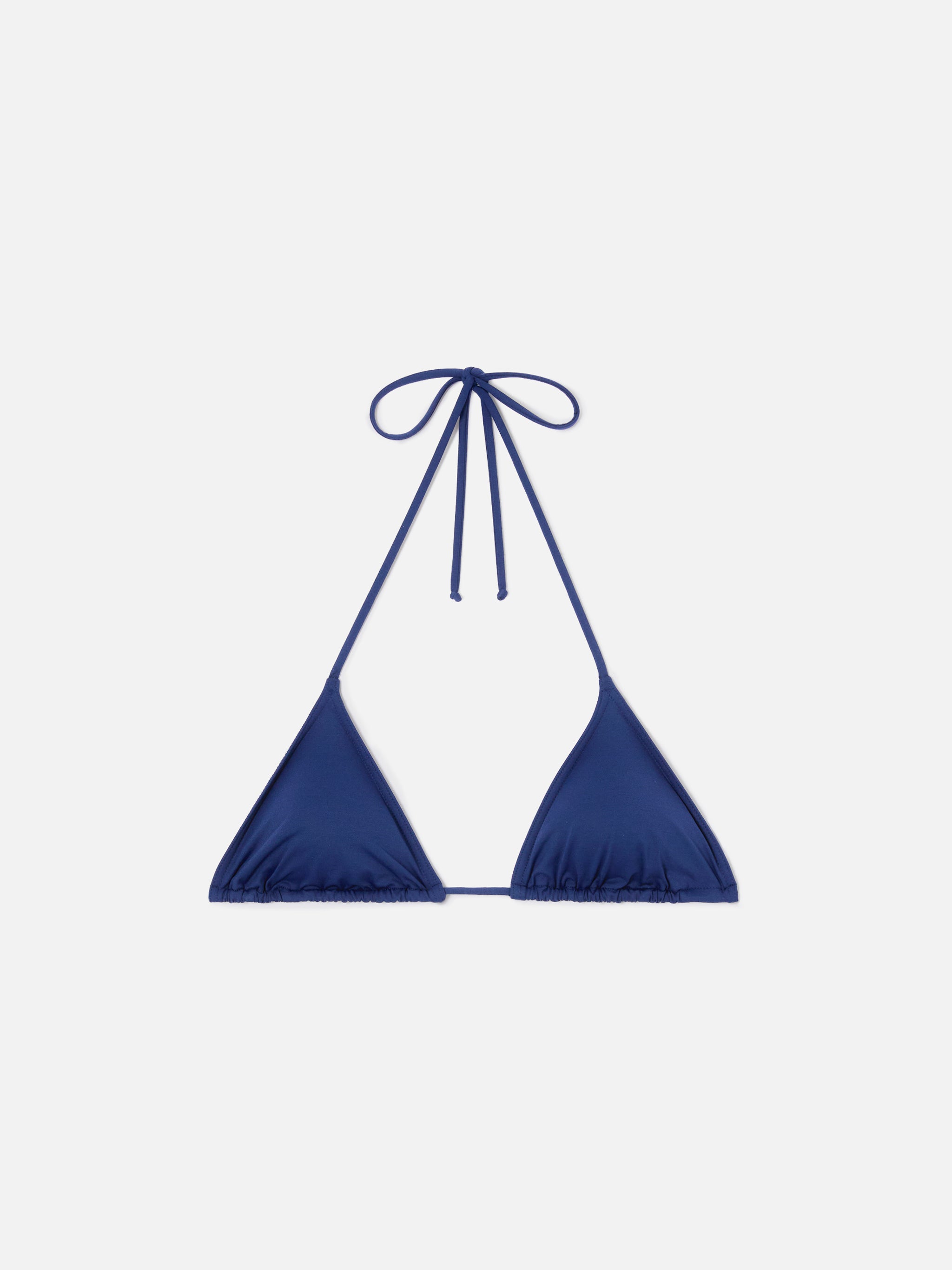 mc2-saint-barth-leah-top-bikini-triangolo-laccetti-blu-navy-donna image 1