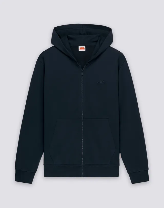 sundek-felpa-uomo-cotone-degarzato-full-zip-cappuccio image 1