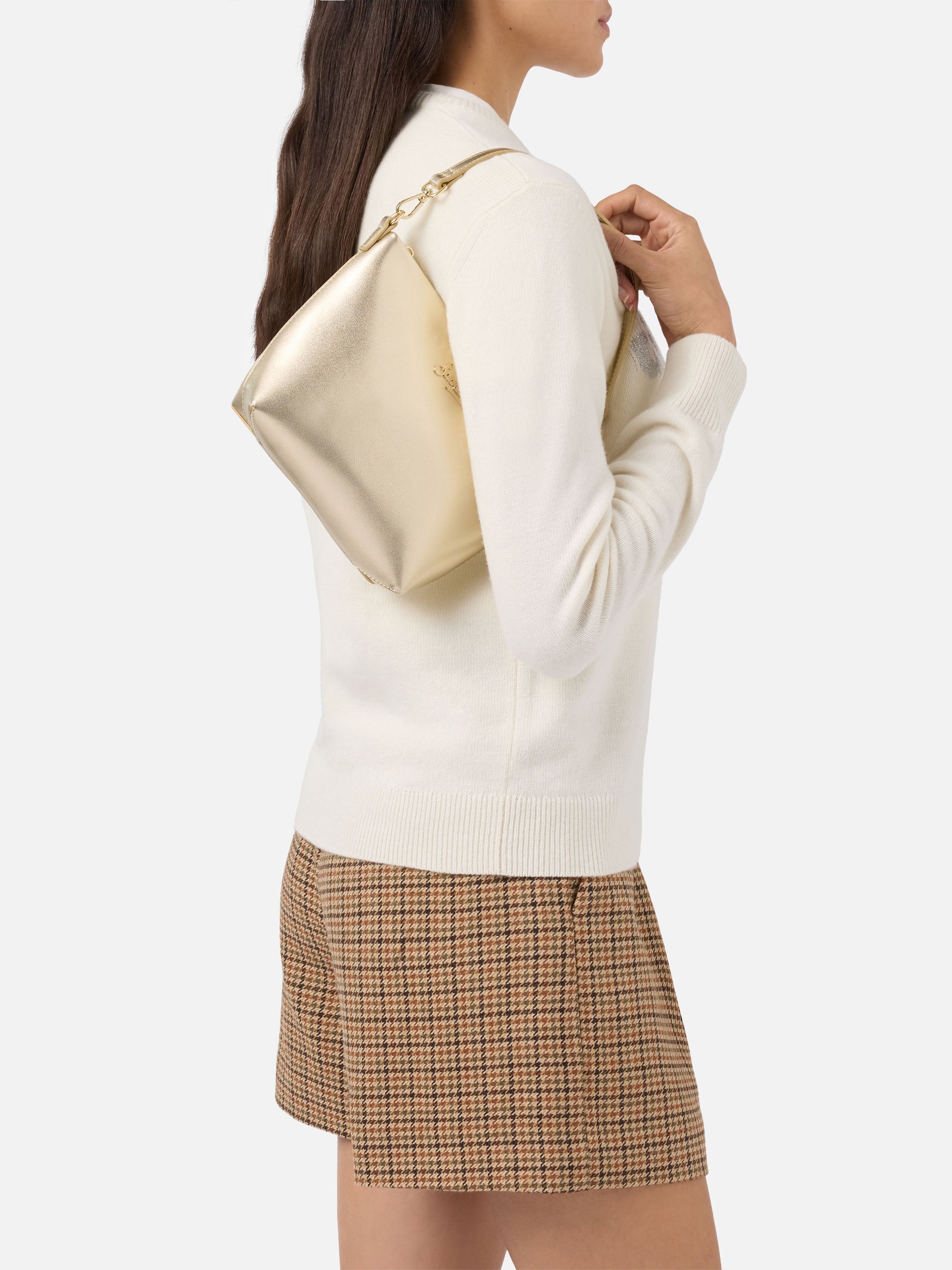 mc2-saint-barth-borsa-aline-bag-in-pelle-laminata-oro-con-due-tracolle-removibil image 2