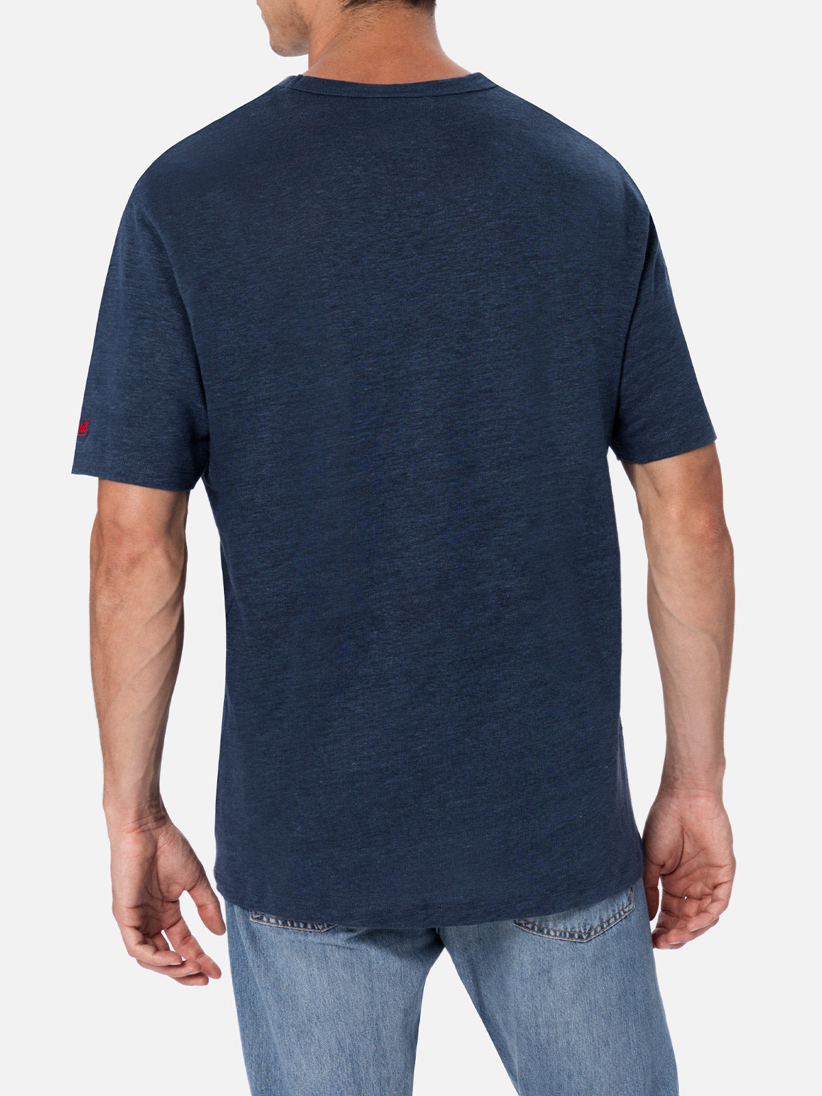 mc2-saint-barth-t-shirt-uomo-ecstasea-in-lino-jersey-blu-con-stampa-e-ricamo image 4