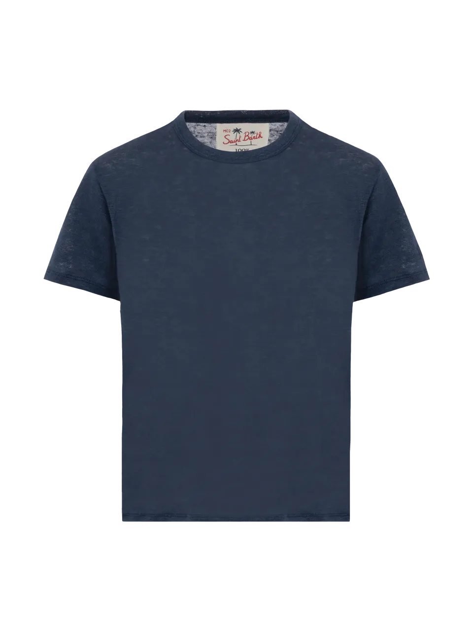 mc2-saint-barth-t-shirt-bambino-alex-in-jersey-lino-blu-navy image 1
