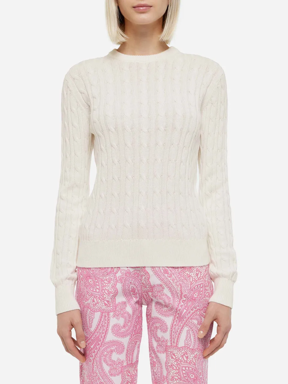 mc2-saint-barth-maglione-new-queen-in-cotone-a-trecce-color-bianco-panna image 1
