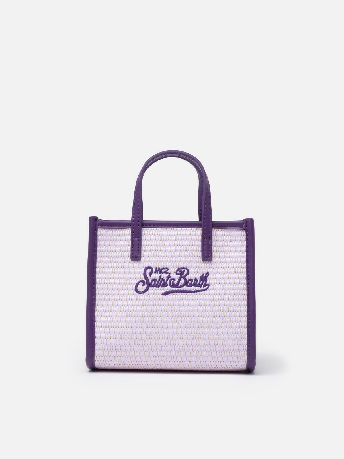 mc2-saint-barth-borsa-vivian-mini-straw-lilla-effetto-paglia image 4