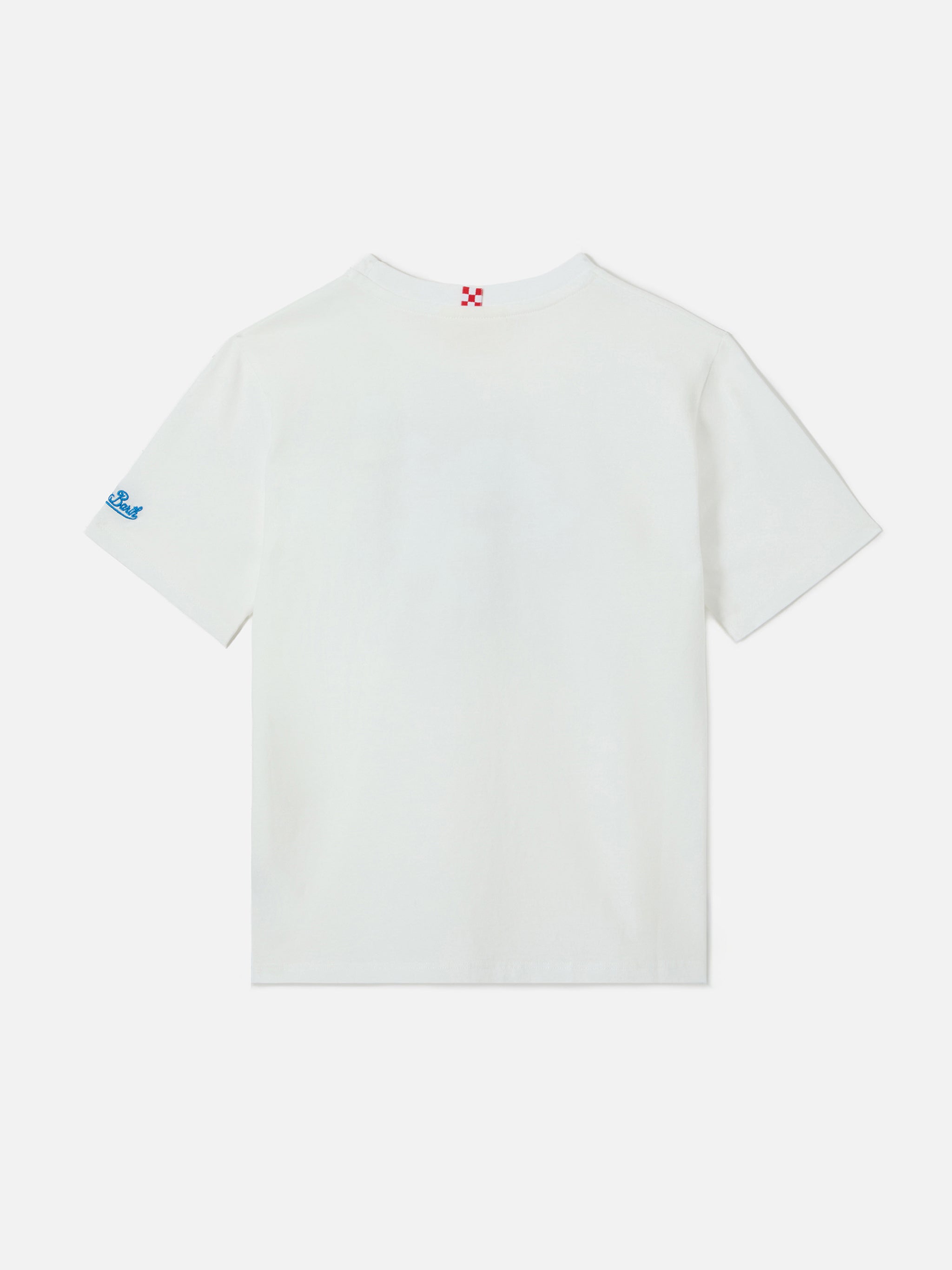 mc2-saint-barth-t-shirt-denver-jr-bambino-in-cotone-bianca-my-dad-is-the-king image 3