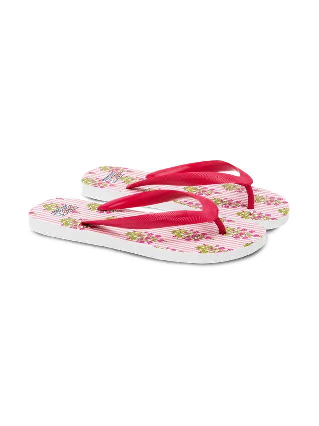 mc2-saint-barth-infradito-alma-con-stampa-floreale-rosa image 1