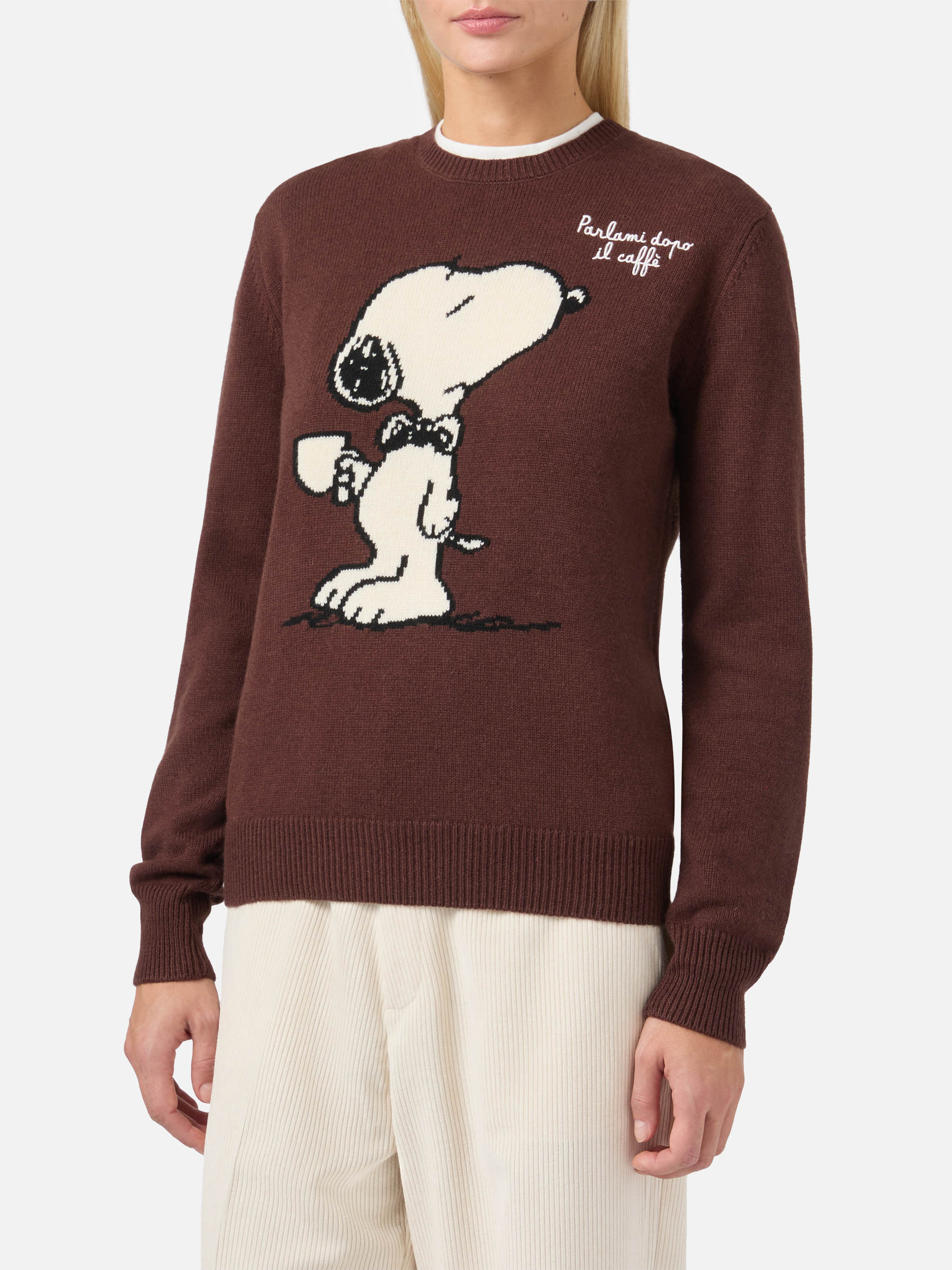 mc2-saint-barth-maglione-new-queen-donna-marrone-snoopy-peanuts-special-edition- image 1