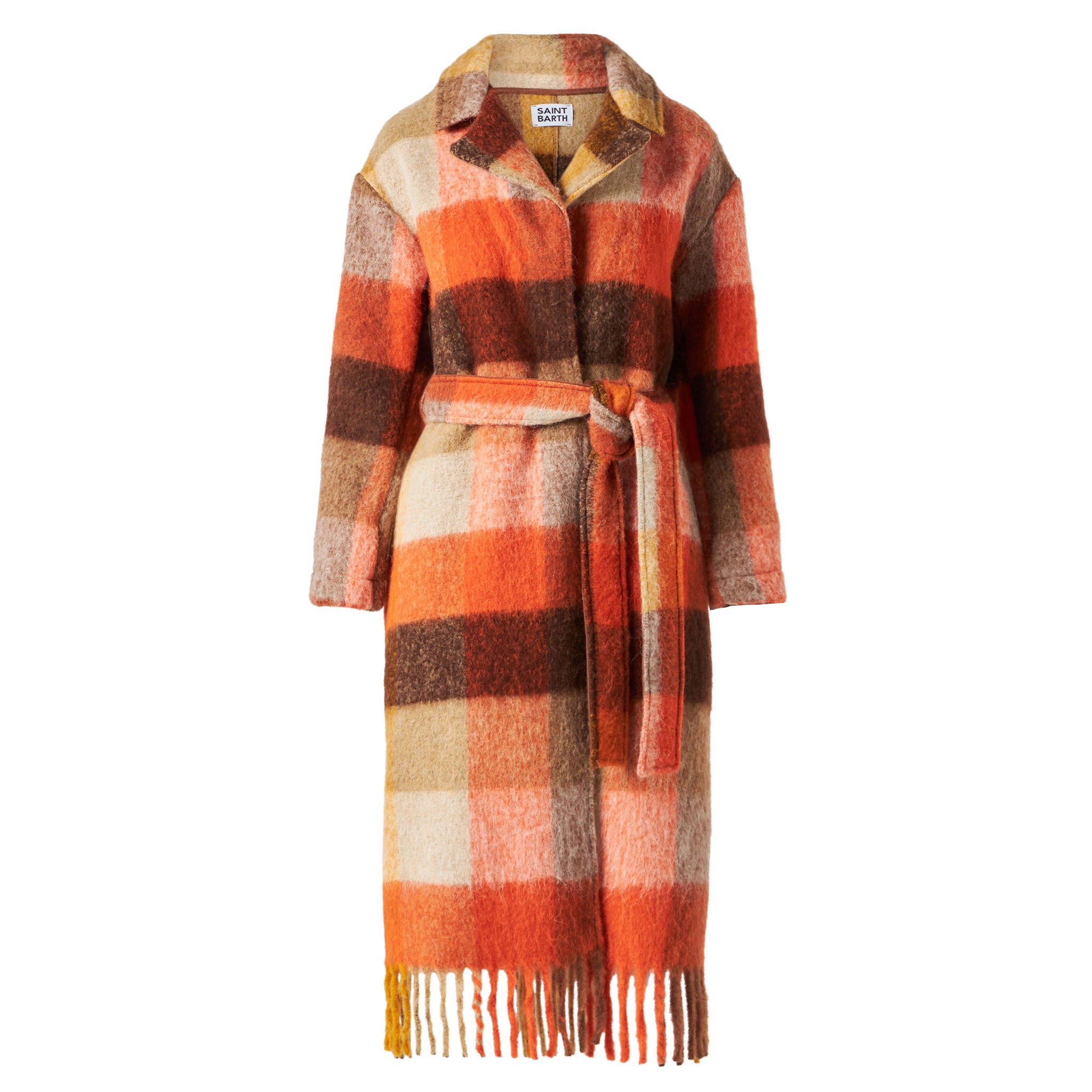 mc2-saint-barth-cappotto-lungo-charlot-donna-a-quadri-multicolor-con-frange image 4