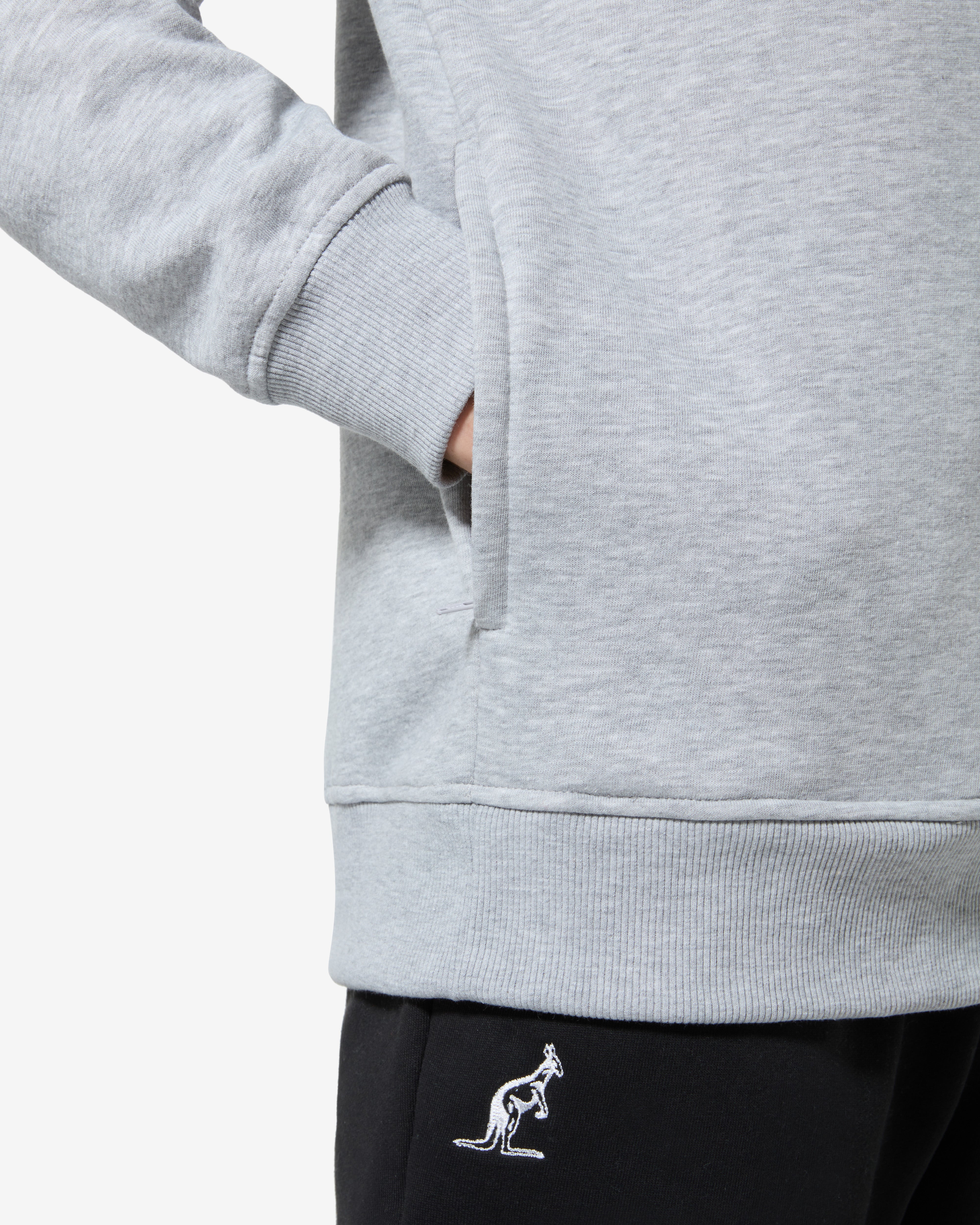 australian-raw-pink-track-jacket-grigio-melange-in-felpa-con-cappuccio image 4