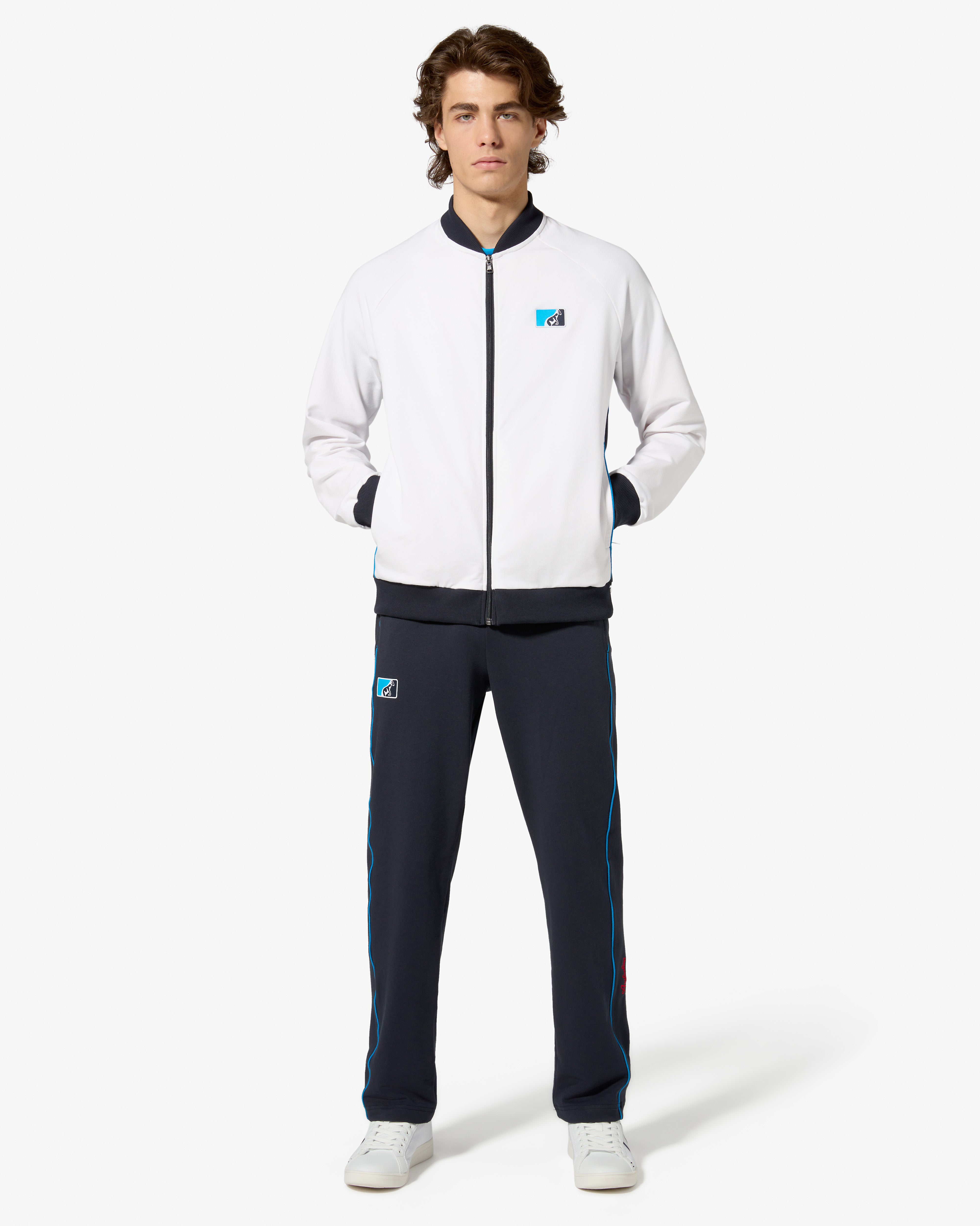 australian-league-track-jacket-felpa-bianca-full-zip-made-in-italy image 3