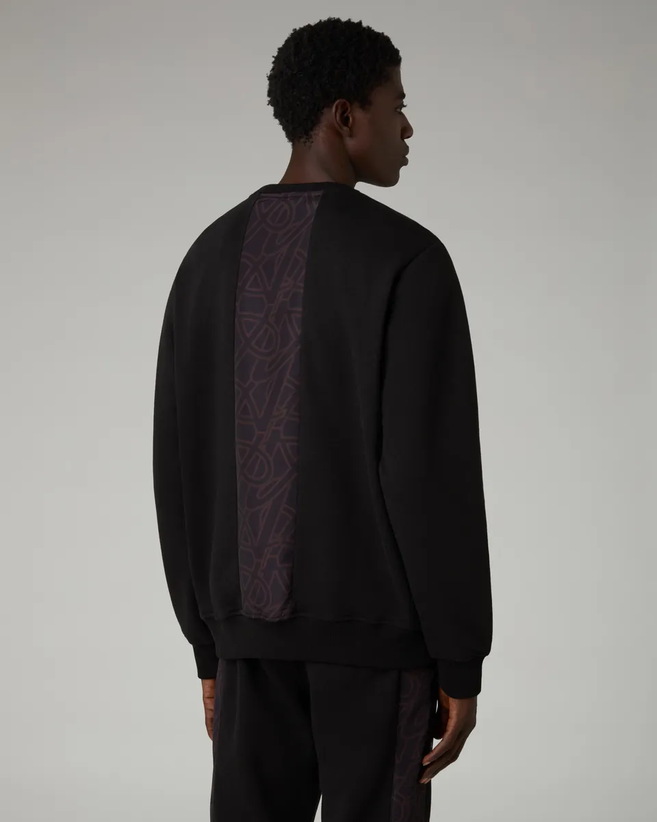 australian-iconissima-crewneck-felpa-girocollo-uomo-nera-made-in-italy image 1