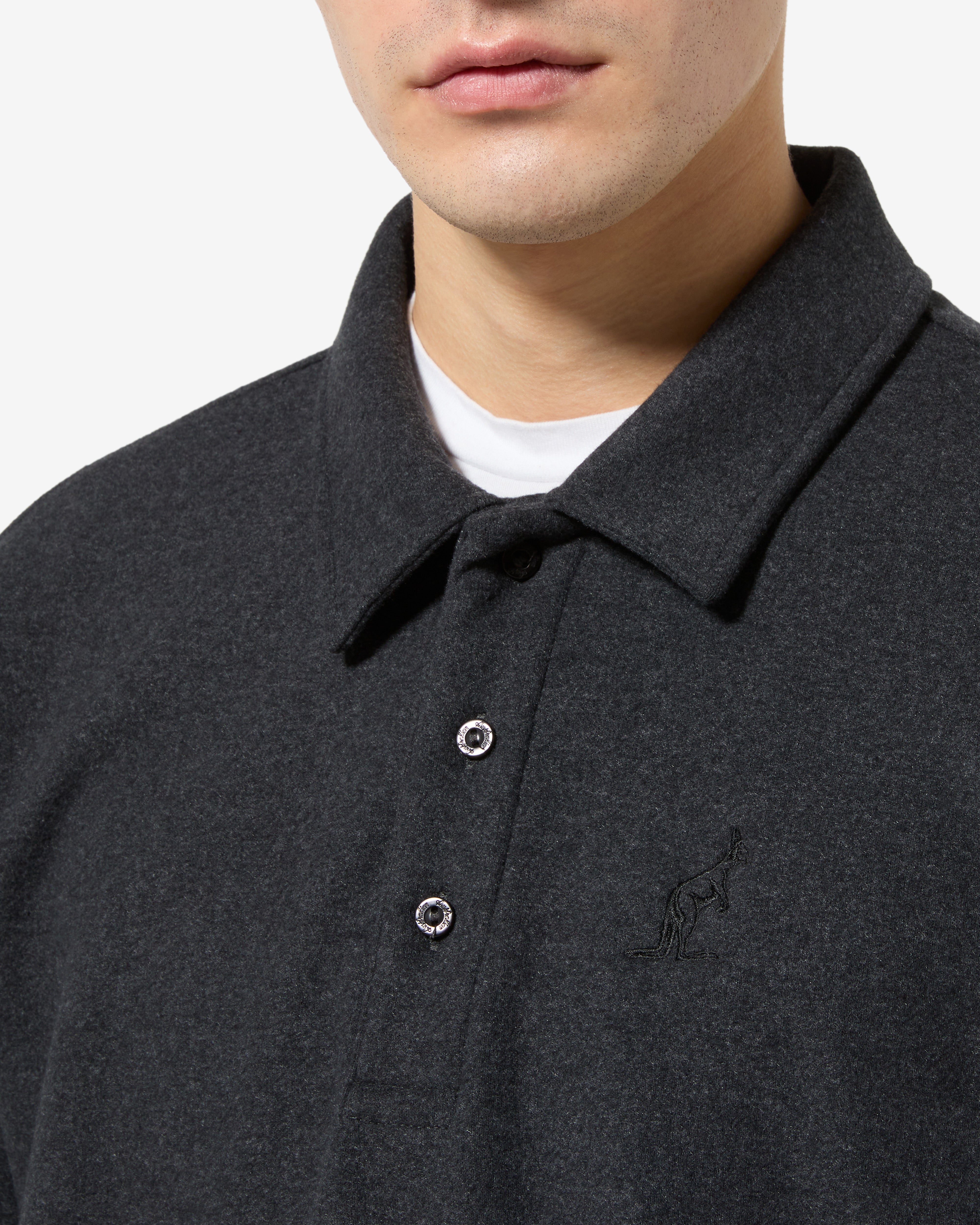 australian-classy-polo-softech-antracite-logo-ricamato image 4