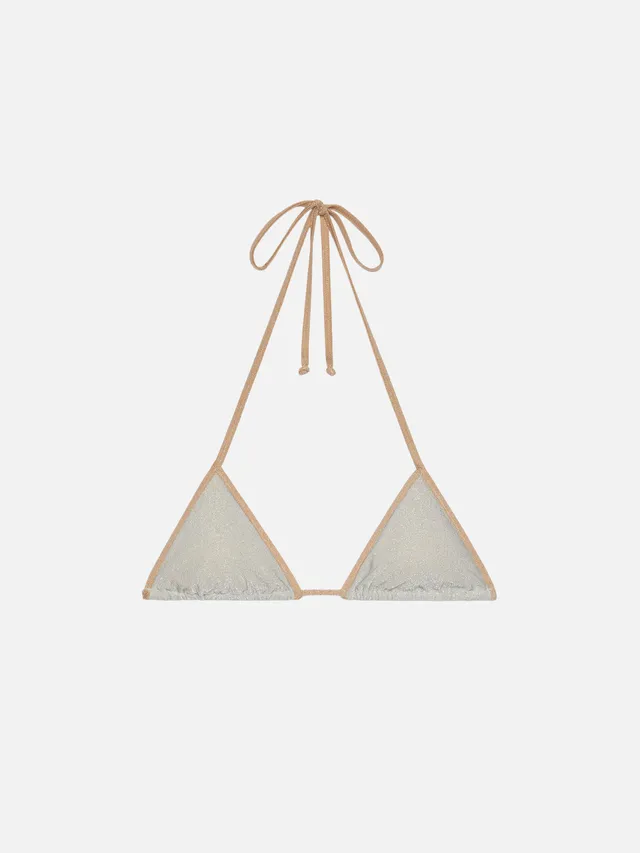mc2-saint-barth-top-bikini-leah-triangolo-in-lurex-argento-con-profilo-oro image 1