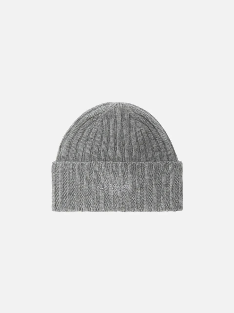 mc2-saint-barth-berretto-wengen-cashmere-grigio-ricamo-st-barth image 1