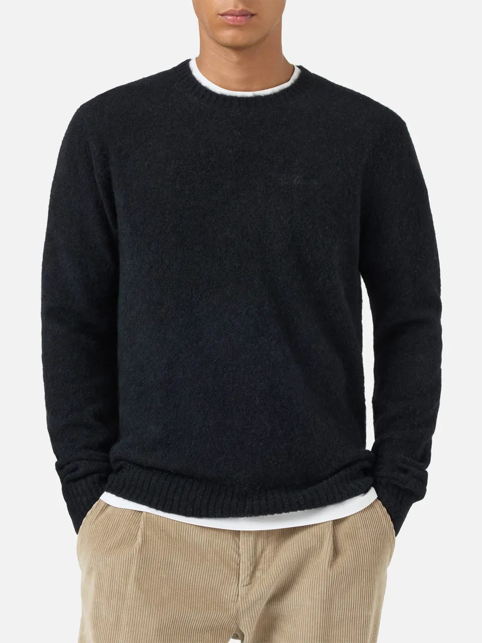 mc2-saint-barth-regent-maglione-girocollo-uomo-in-alpaca-stretch-nero image 1