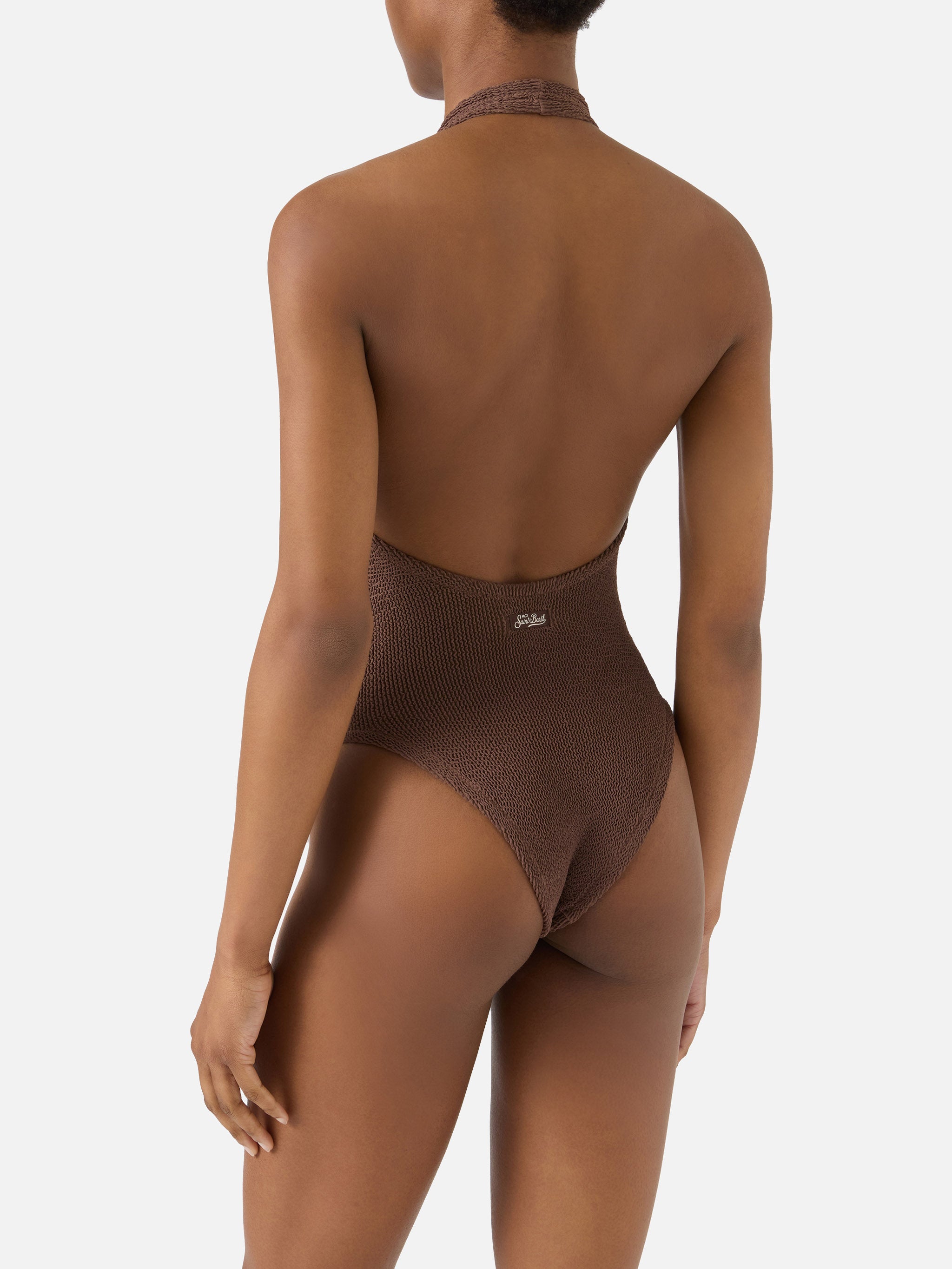 mc2-saint-barth-aria-costume-intero-donna-crinkle-marrone image 3