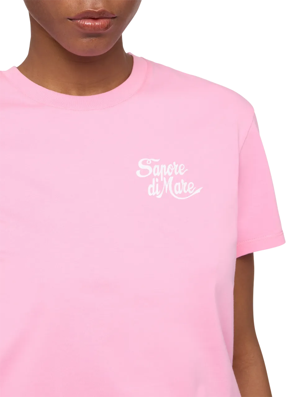 mc2-saint-barth-t-shirt-emilie-donna-in-cotone-rosa-con-stampa-sapore-di-mare-ed image 1