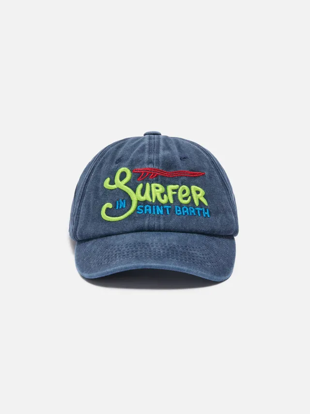 mc2-saint-barth-davis-jr-cappellino-bambino-in-denim-blu-surfer-in-saint-barth image 1