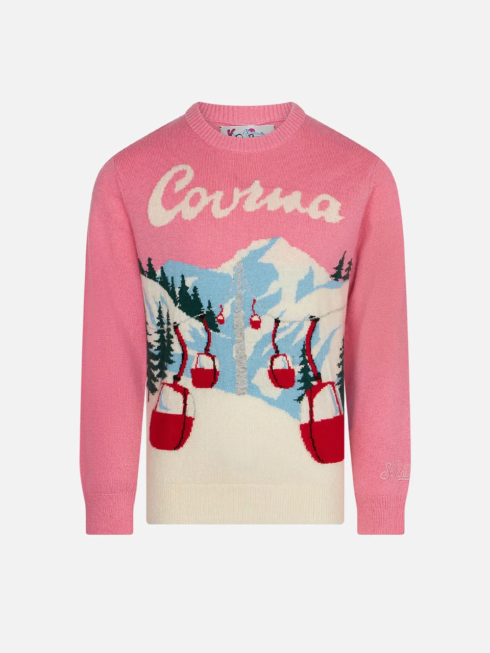 maglione-da-bambina-mc2-saint-barth-girocollo-con-cartolina-di-courmayeur image 1