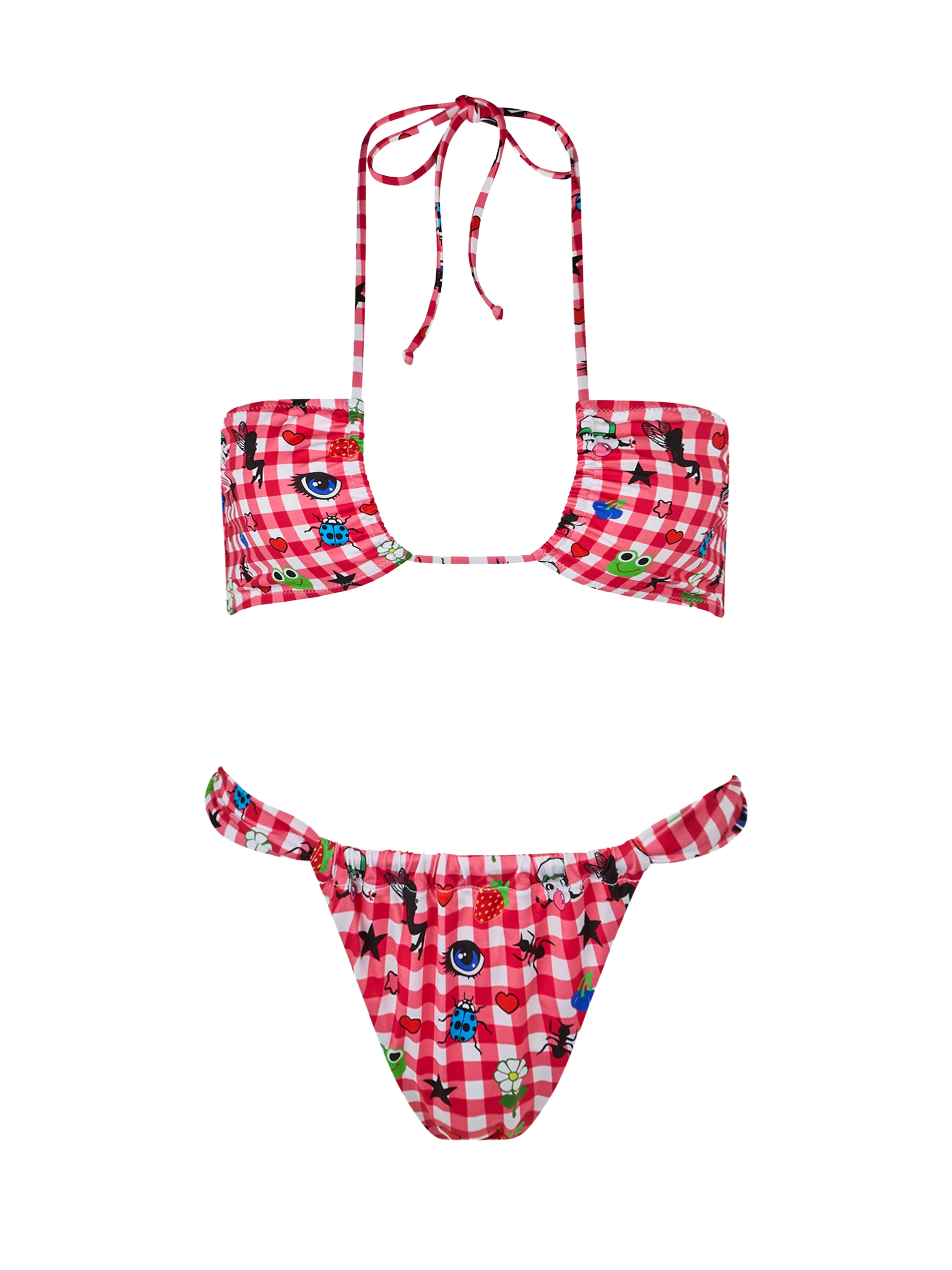 mc2-saint-barth-bikini-donna-dahelle-a-fascia-con-stampa-quadretti-beepy-bella-s image 1