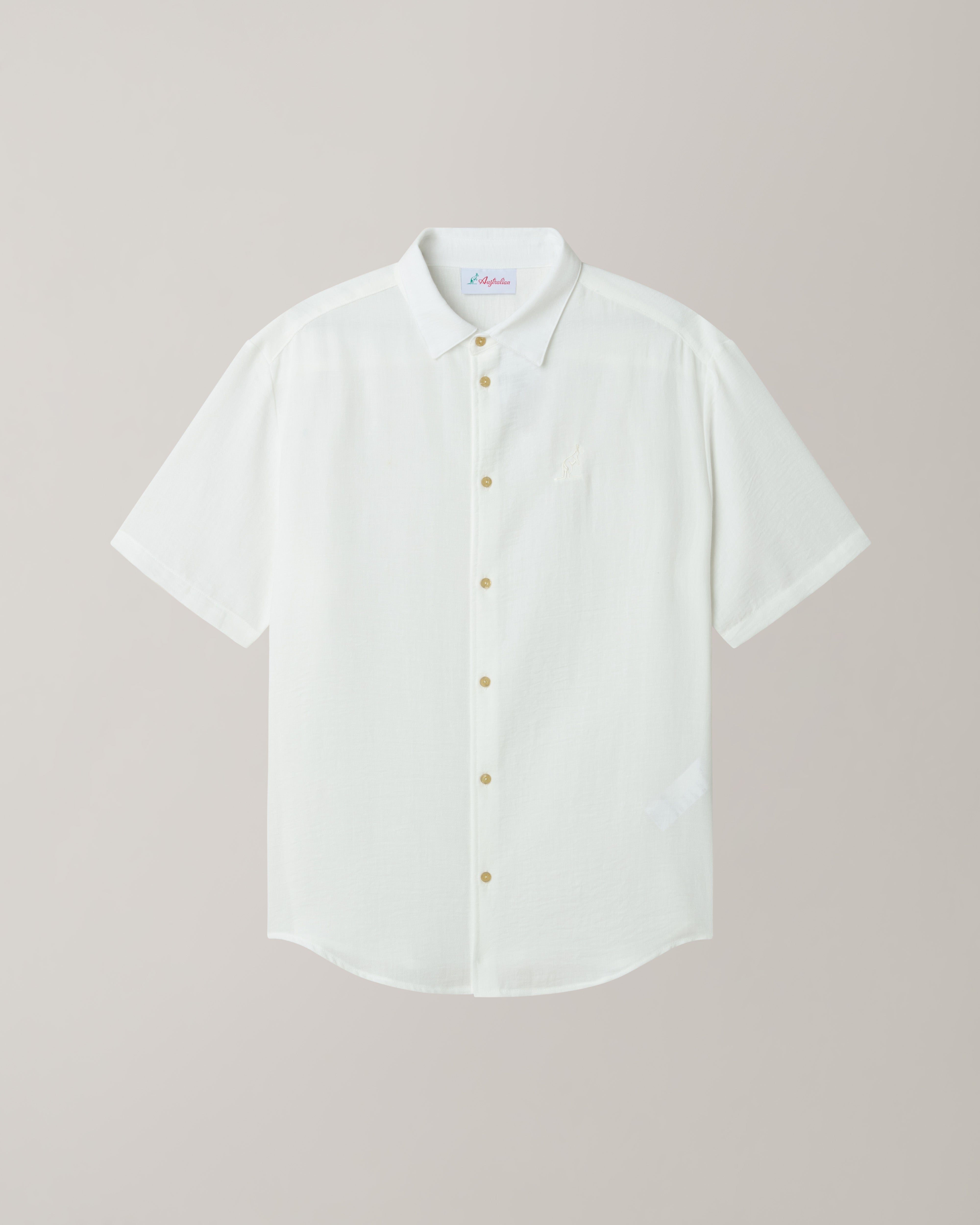 australian-doric-shirt-camicia-canvas-latte-manica-corta image 5