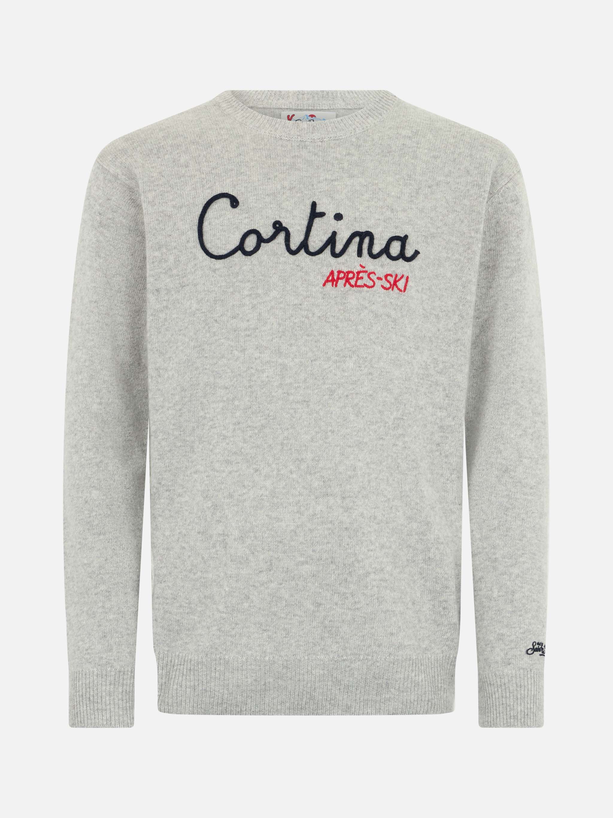 mc2-saint-barth-maglione-girocollo-heron-grigio-con-ricamo-cortina image 4