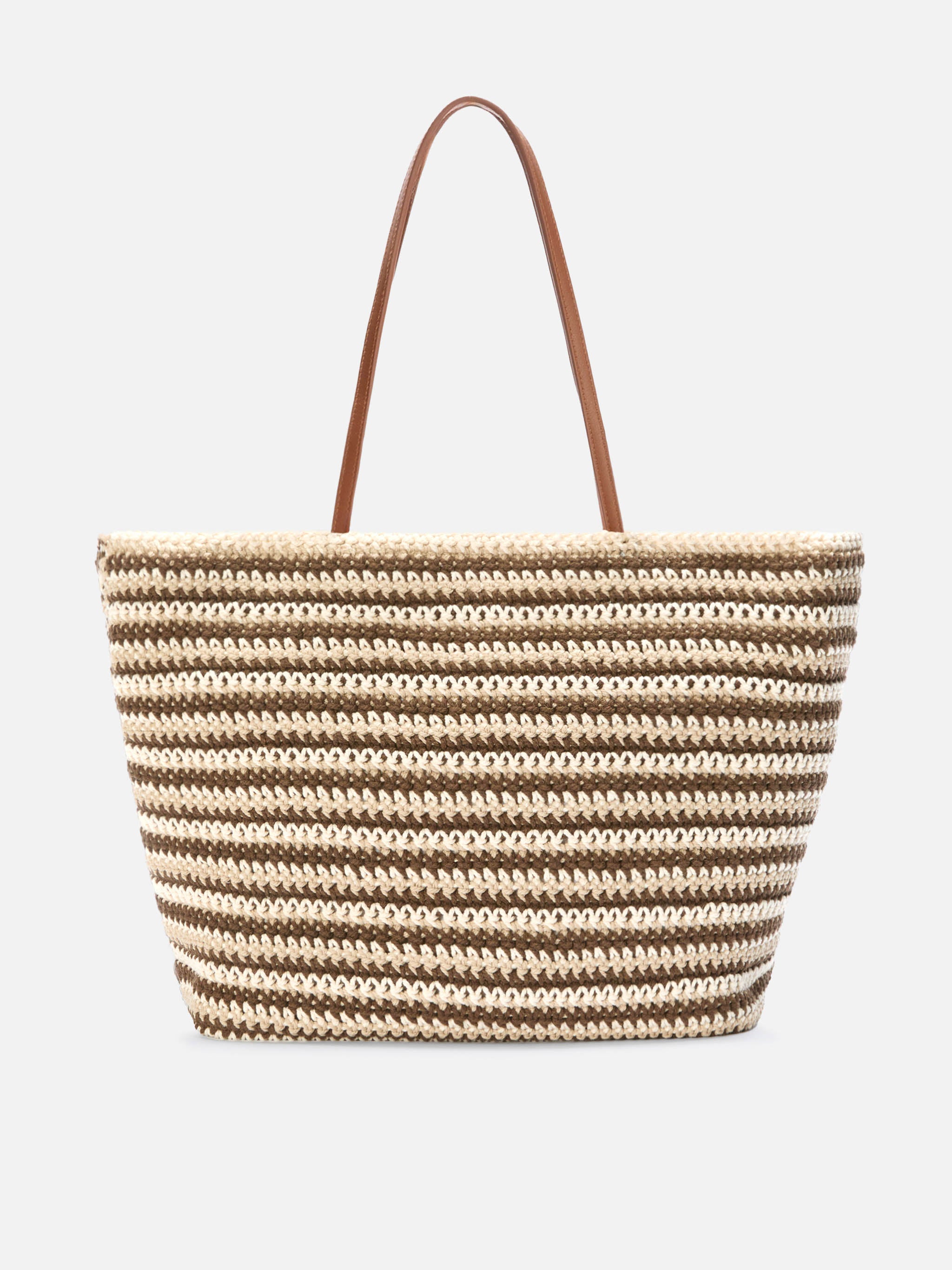 borsa-tote-mc2-saint-barth-crochet-a-righe-beige-e-marroni-con-logo-ricamato image 4