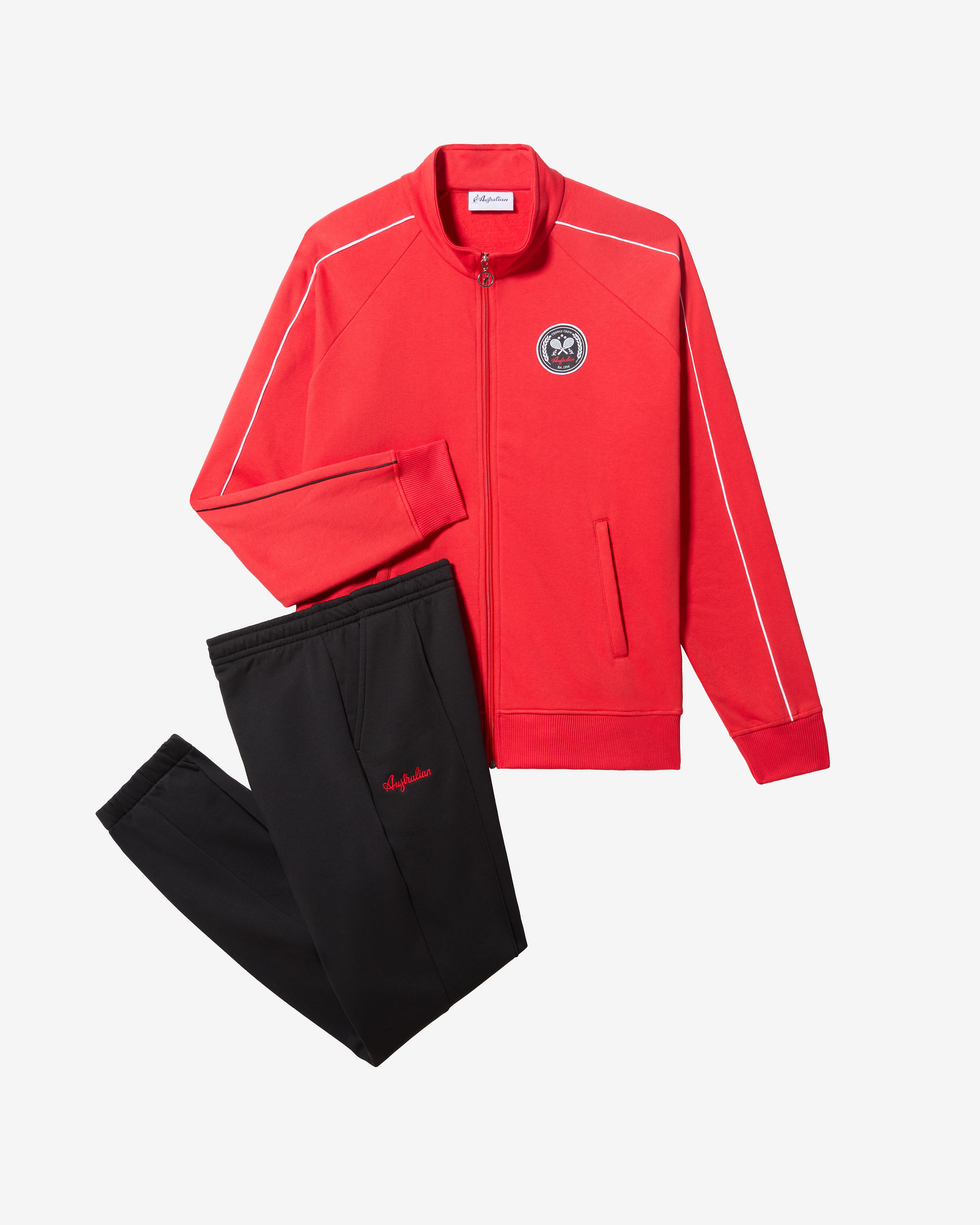 australian-tennis-crew-tuta-da-uomo-in-felpa-rosso-vivo image 6