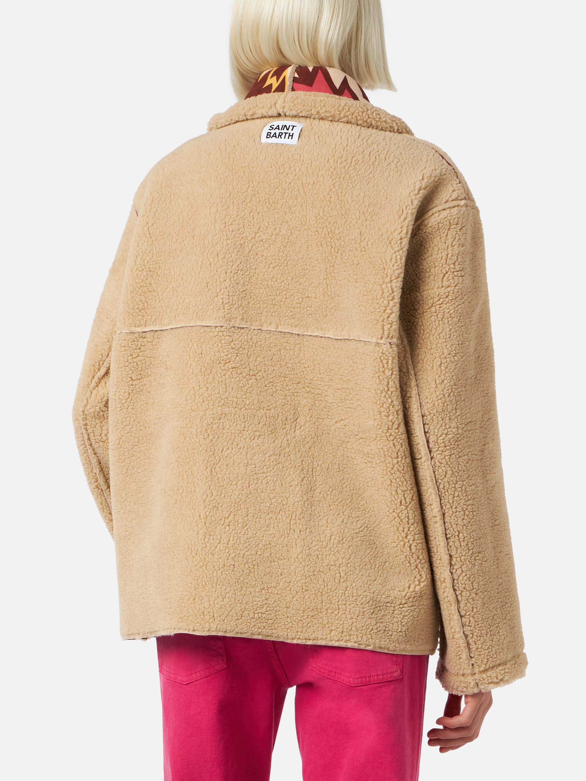 mc2-saint-barth-cappotto-dorys-donna-shearling-reversibile-beige-etnico image 7