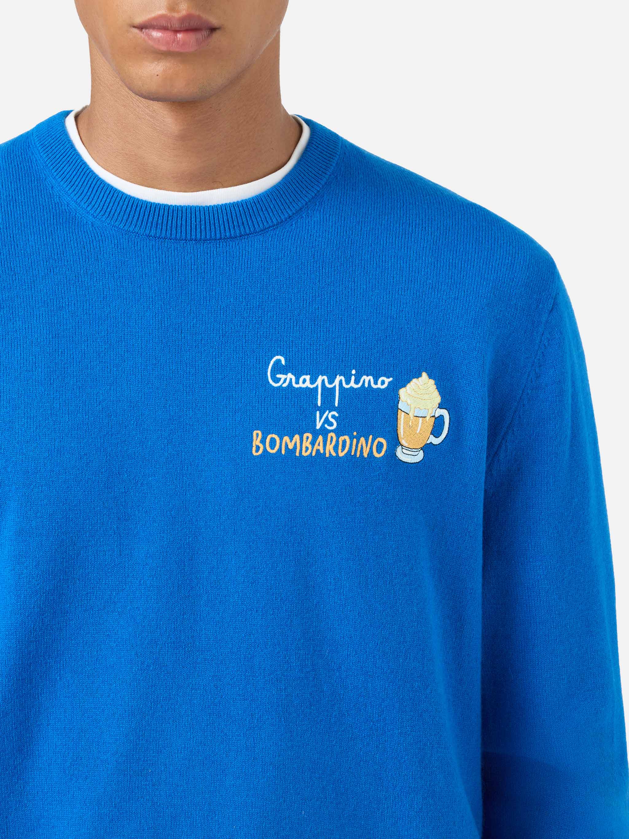 mc2-saint-barth-heron-maglione-girocollo-uomo-blu-ski-grappino-vs-bombardino image 2