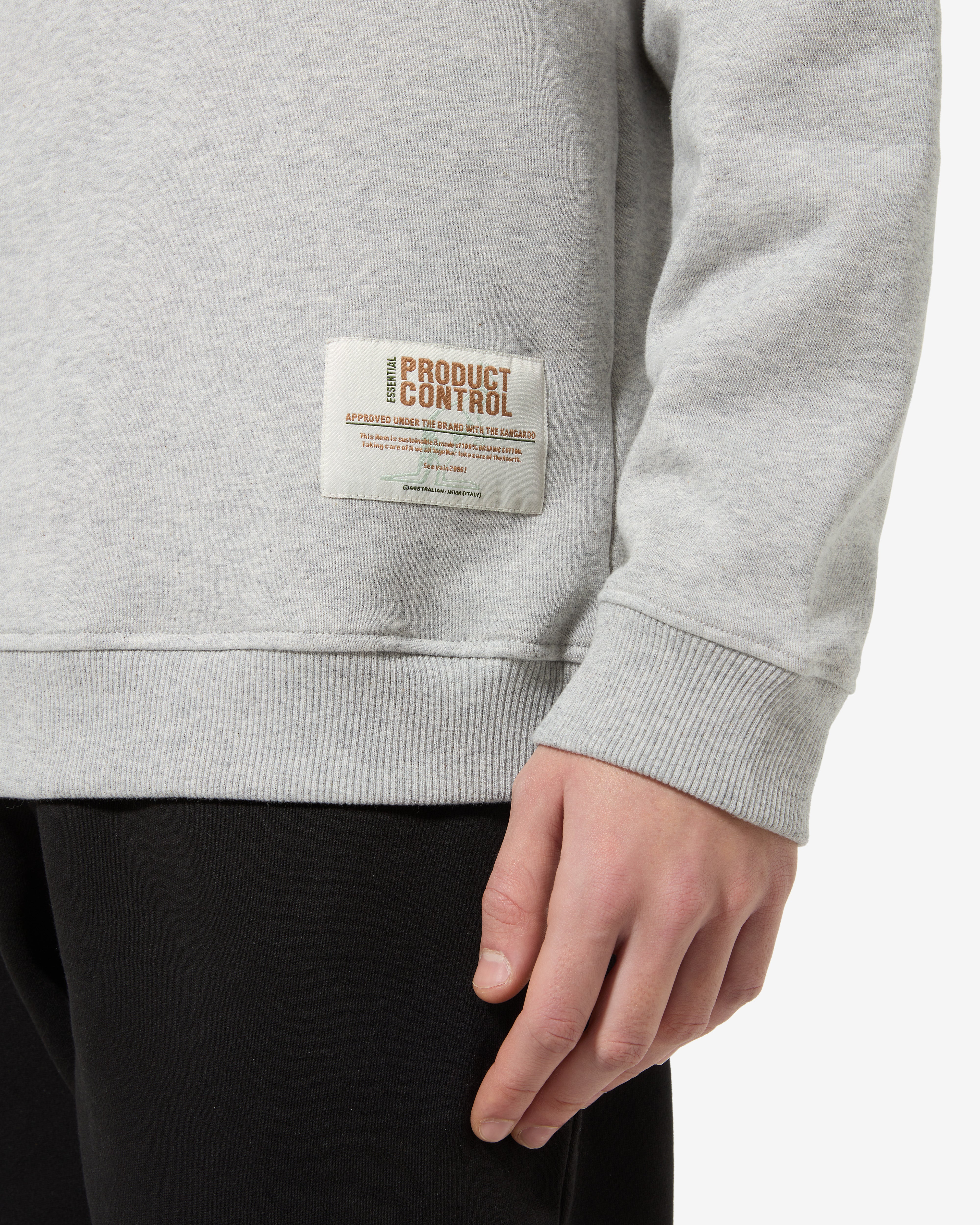 australian-essential-crewneck-felpa-girocollo-grigio-melange image 4