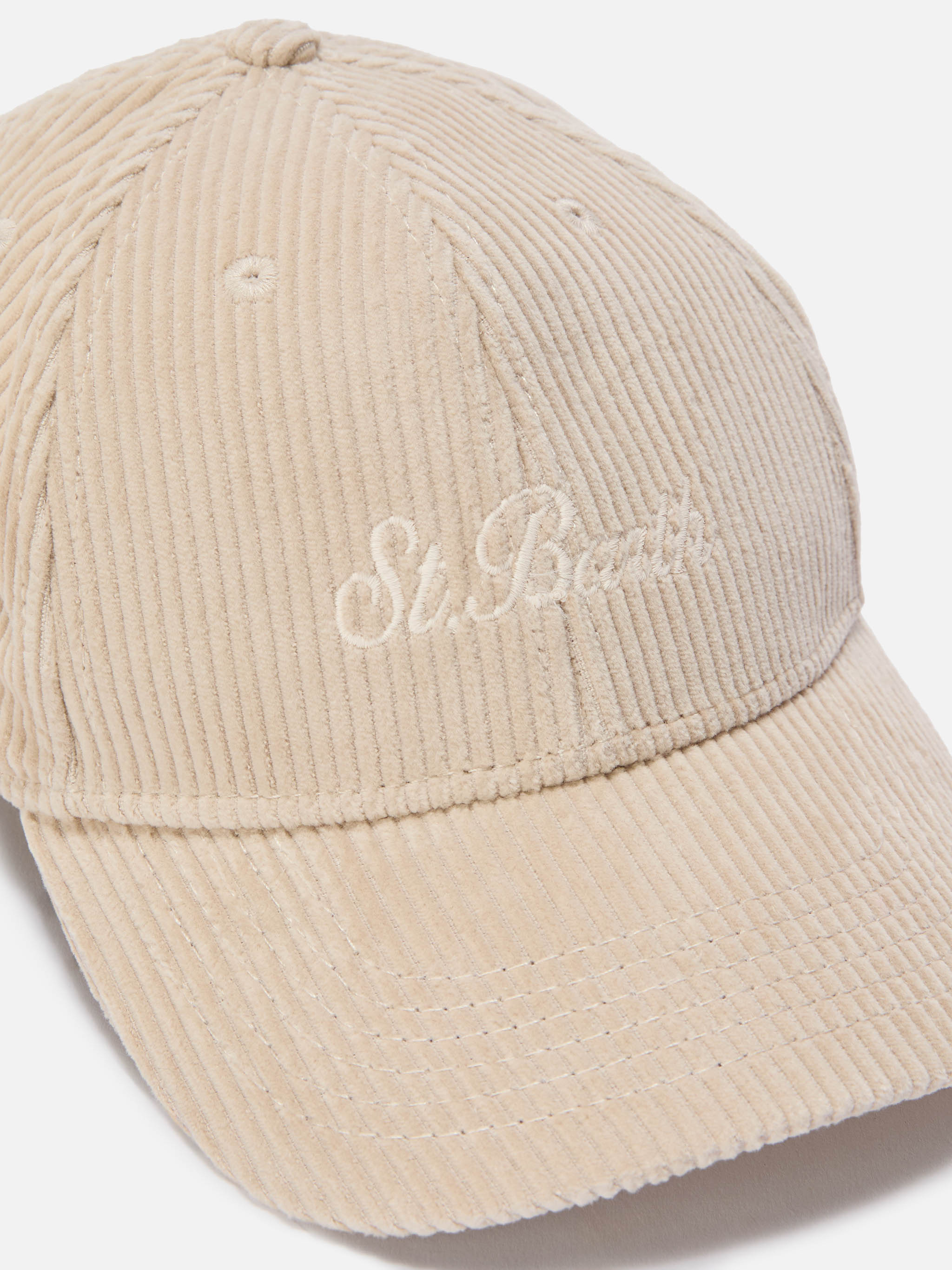mc2-saint-barth-cappello-baseball-corduroy-in-velluto-beige image 2