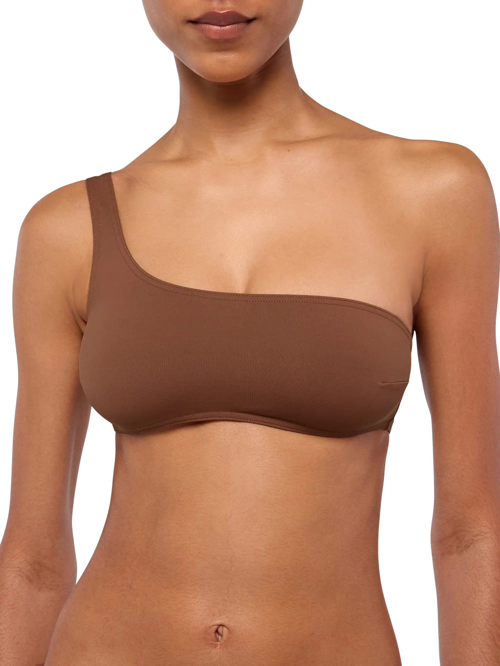 mc2-saint-barth-top-bralette-monospalla-celestine-marrone image 2