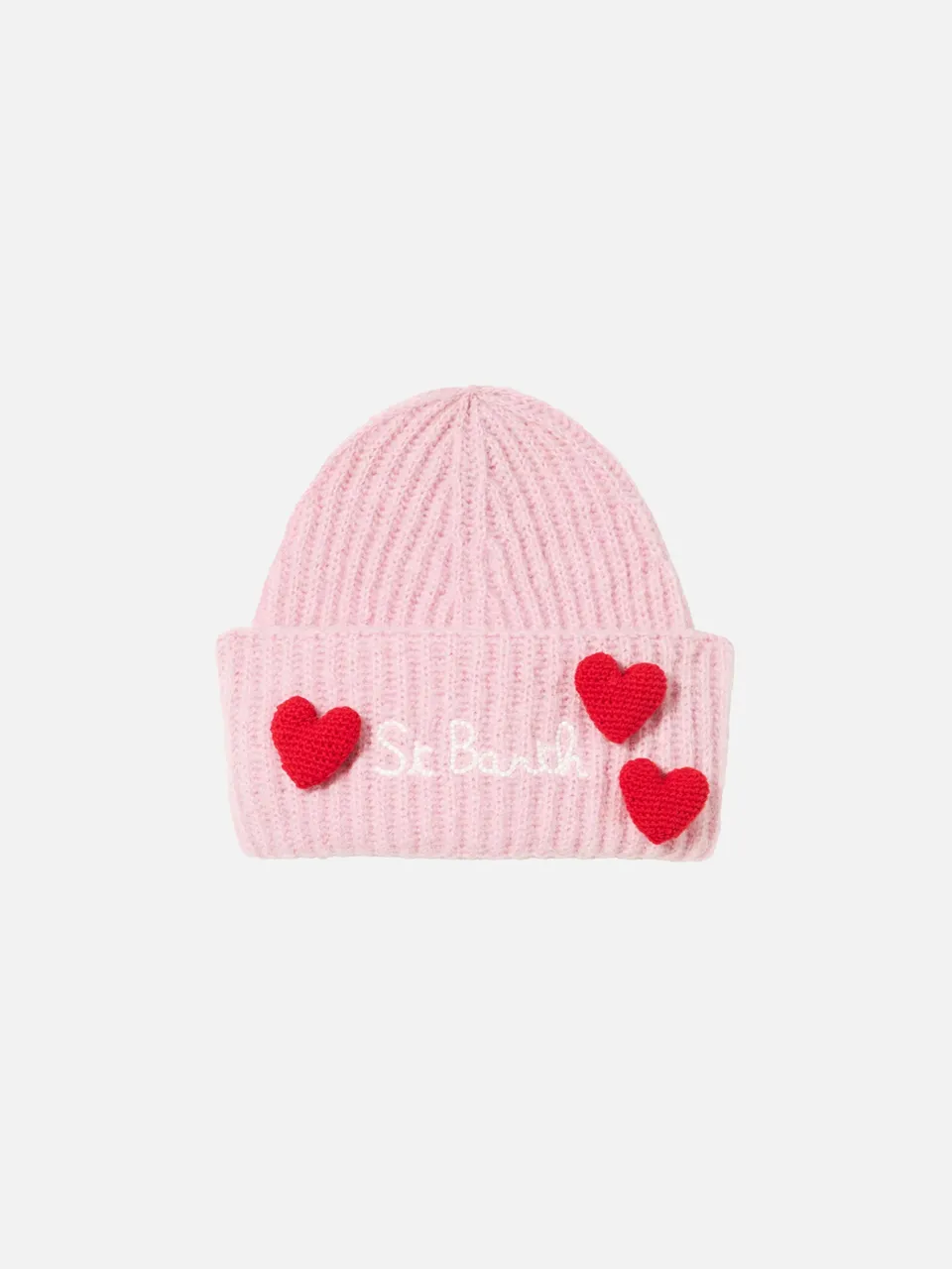 mc2-saint-barth-wengen-soft-berretto-rosa-con-applicazioni-cuori image 1