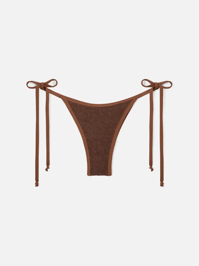 mc2-saint-barth-norah-string-slip-mare-donna-marrone-crinkle-cheeky image 1
