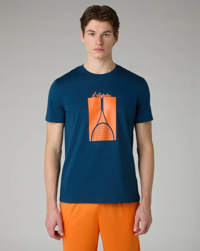 australian-raquet-court-t-shirt-t-shirt-in-cotone-con-stampa-petto image 1