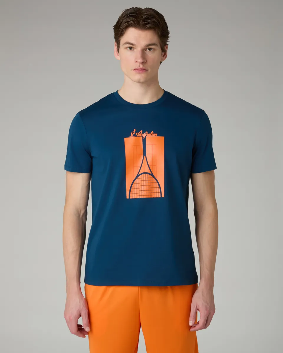 australian-raquet-court-t-shirt-t-shirt-in-cotone-con-stampa-petto image 1