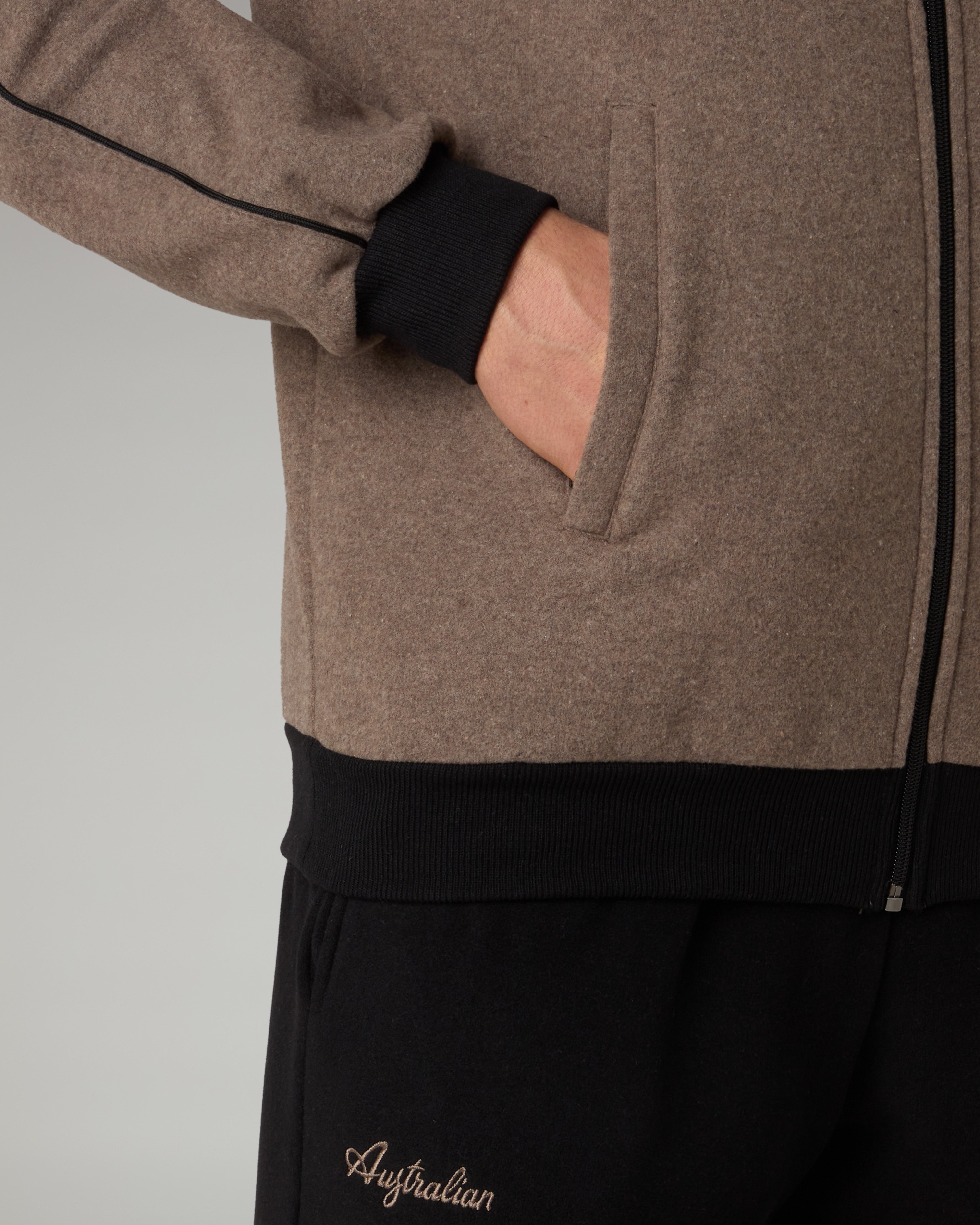 australian-classy-tracksuit-softech-tuta-completa-nocciola image 5