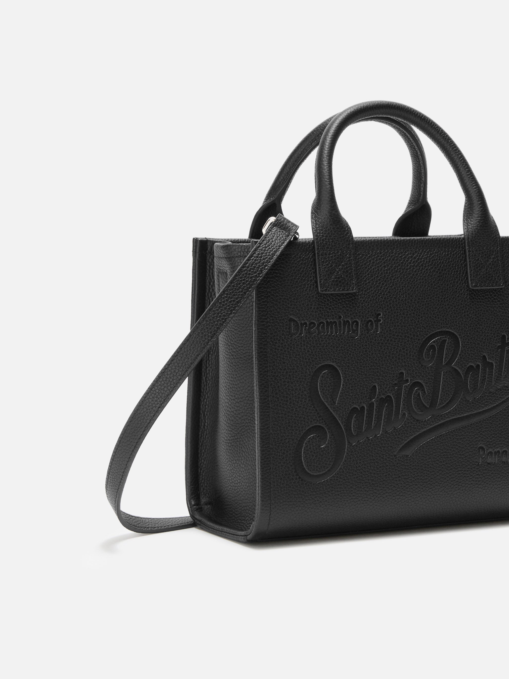 mc2-saint-barth-borsa-vanity-bag-midi-pelle-martellata-nera-25-5x20x12-cm image 3