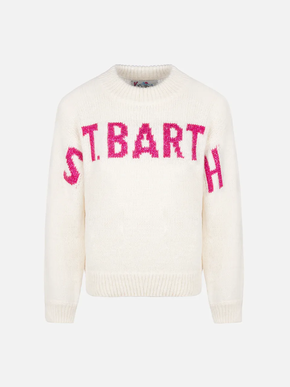 mc2-saint-barth-maglione-girocollo-bambina-danya-con-logo-saint-barth-in-lurex image 1